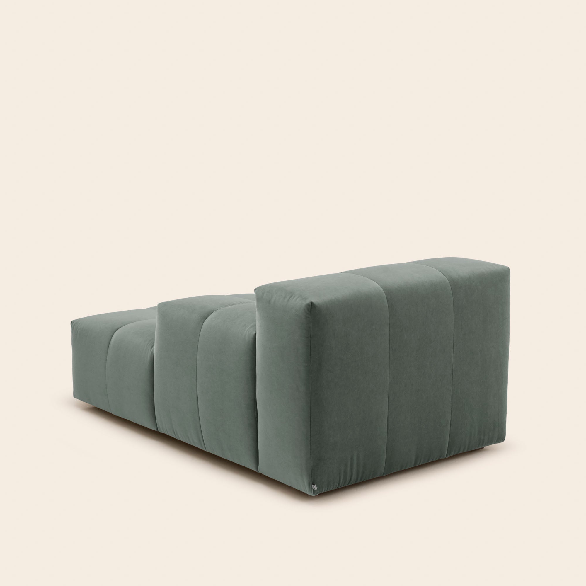 Méridienne modulable D UBERTO opal kaki grisé
