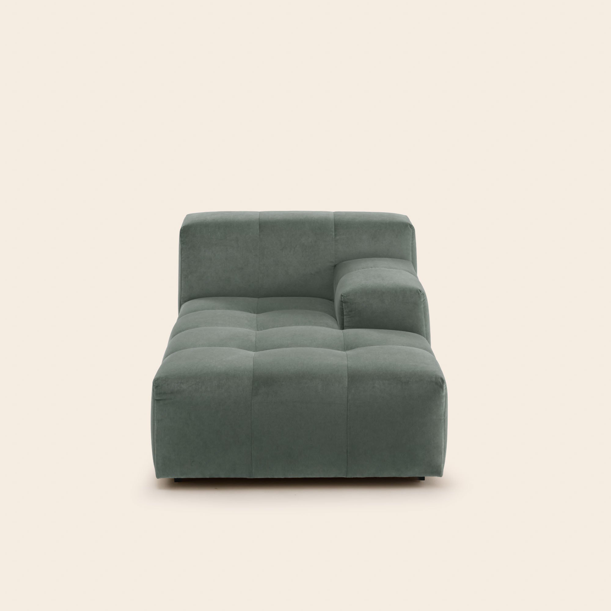 Méridienne modulable D UBERTO opal kaki grisé