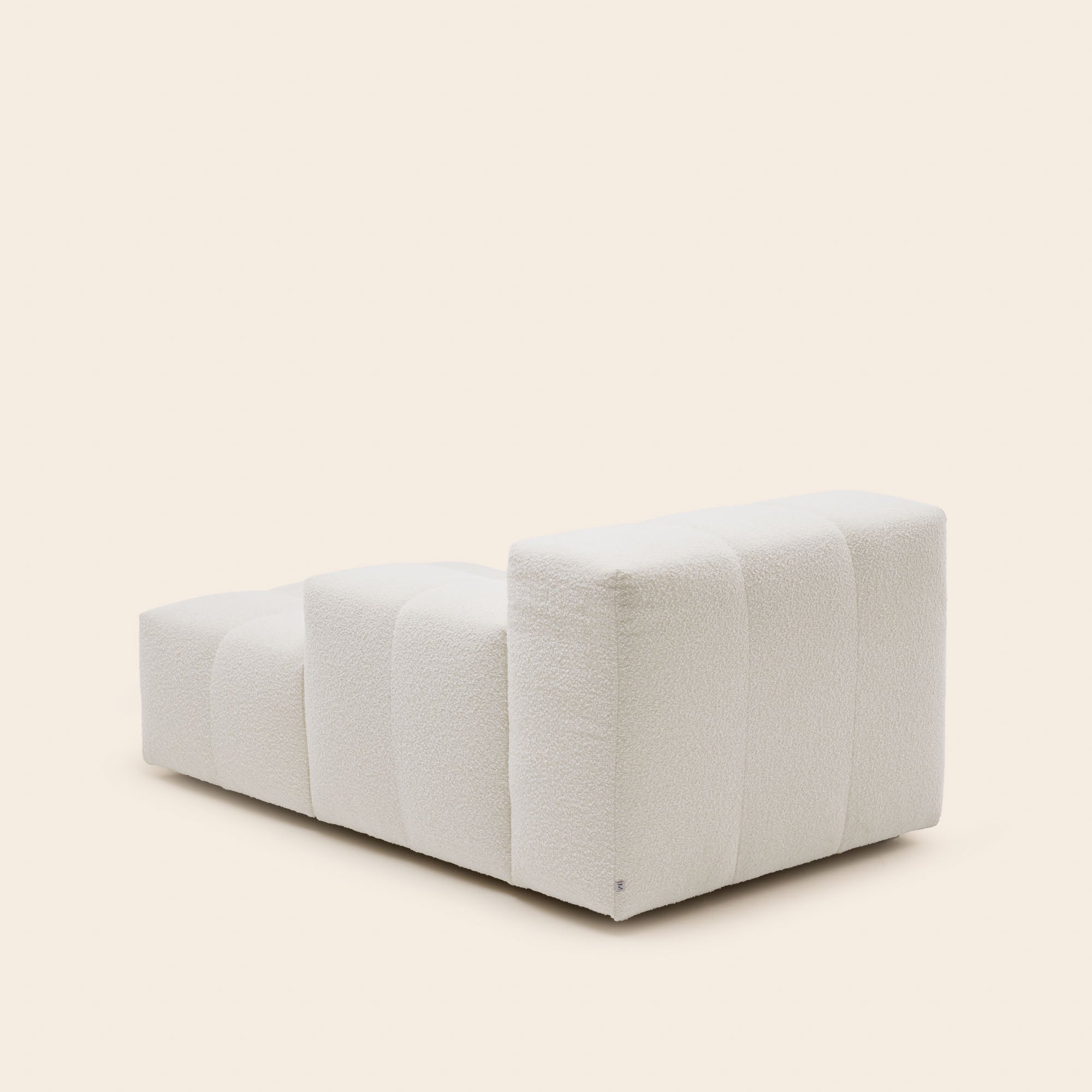 Méridienne modulable D UBERTO sym écru bouclé