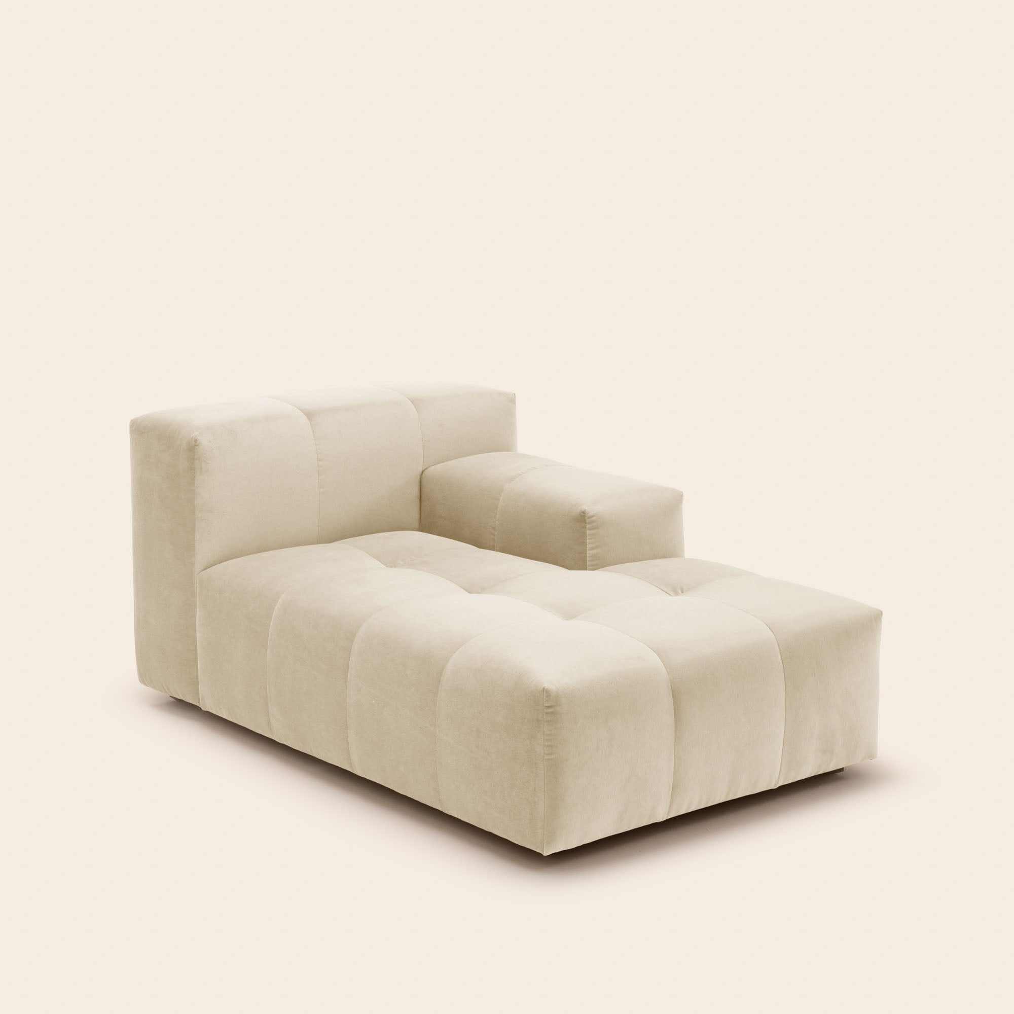 Méridienne modulable D UBERTO opal sable doux