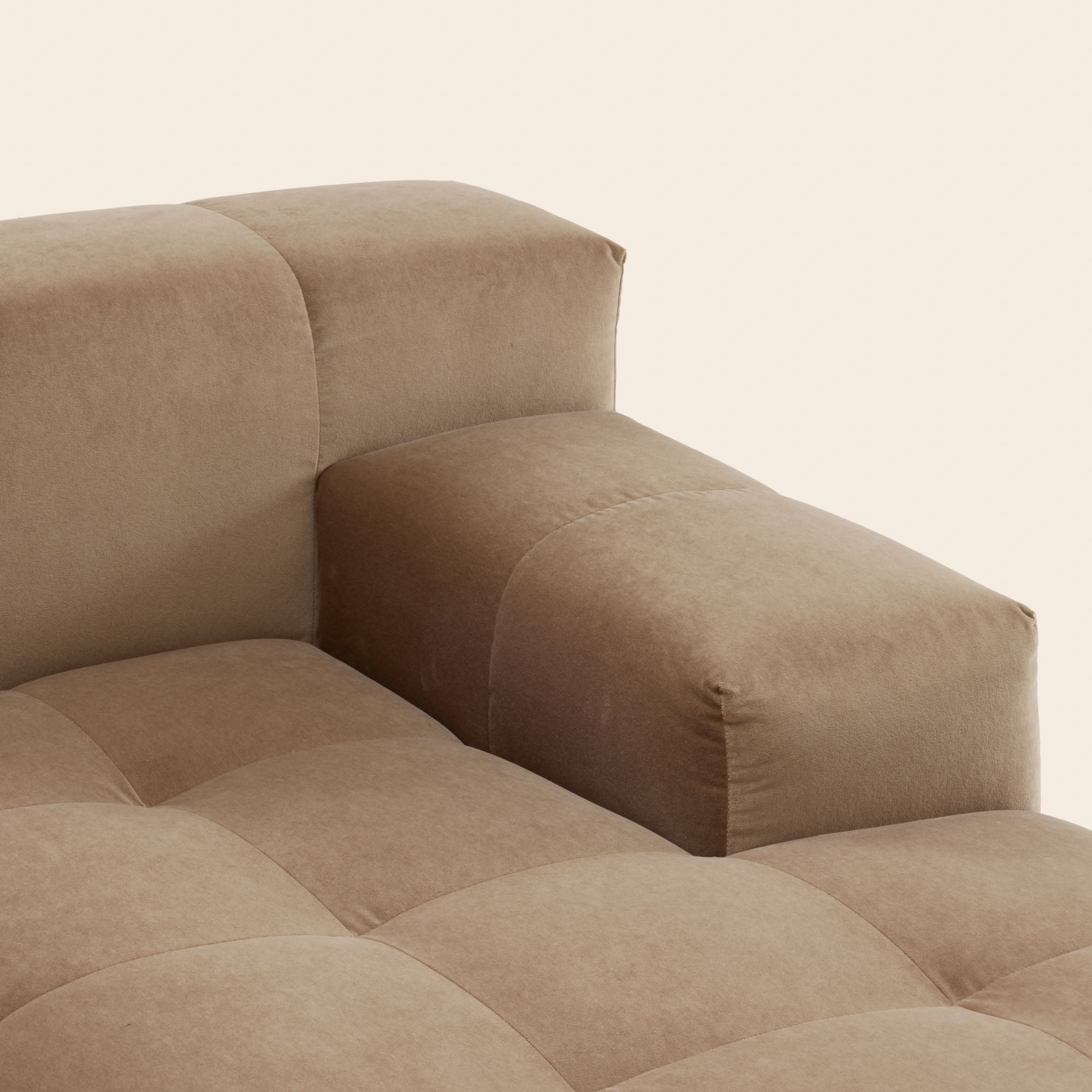 Méridienne modulable D UBERTO opal beige chaud