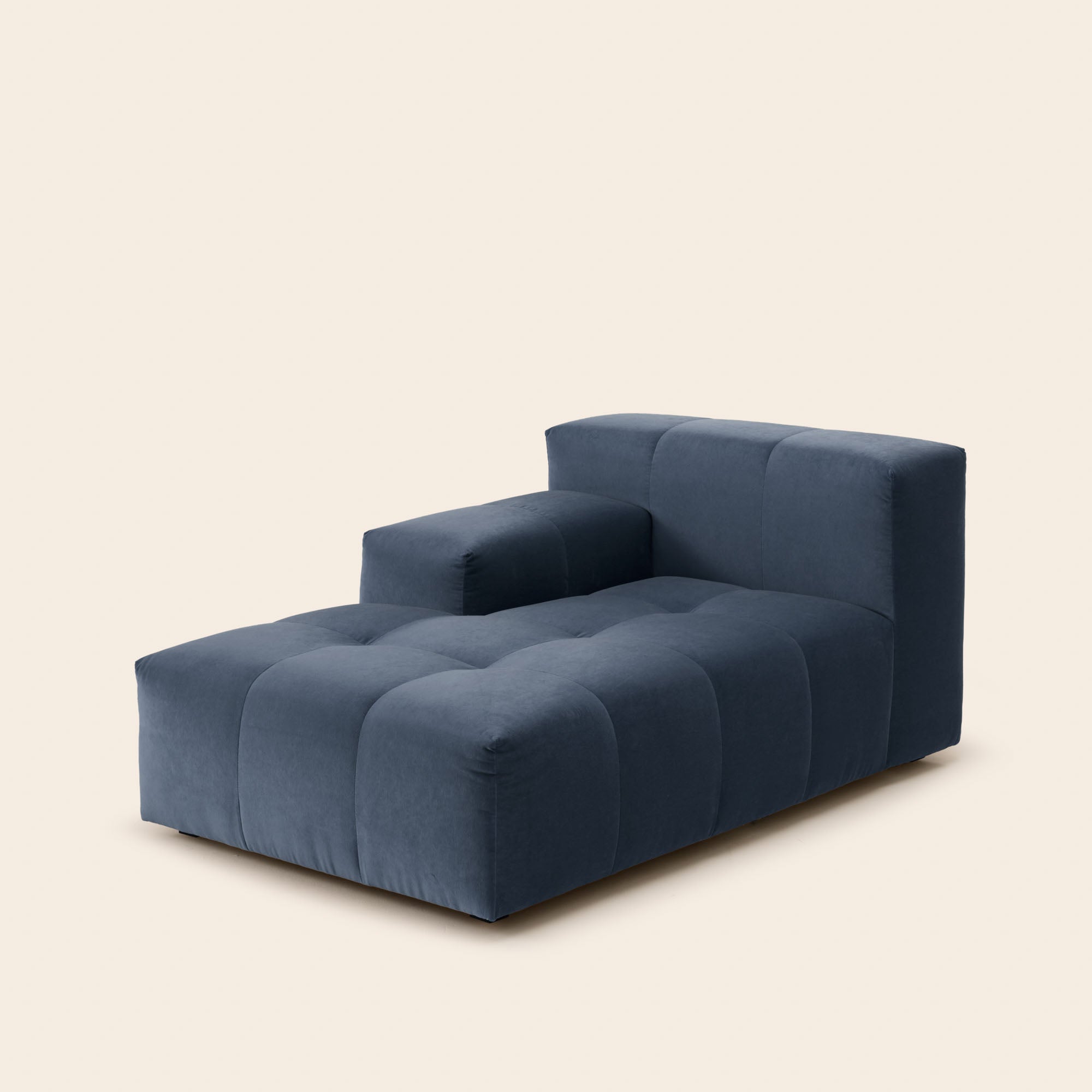 Méridienne modulable G UBERTO opal bleu de gris