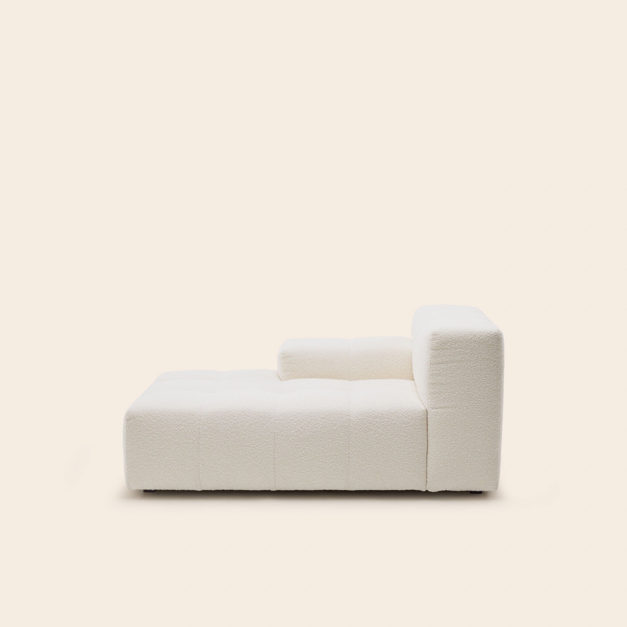 Méridienne modulable G UBERTO sym écru bouclé