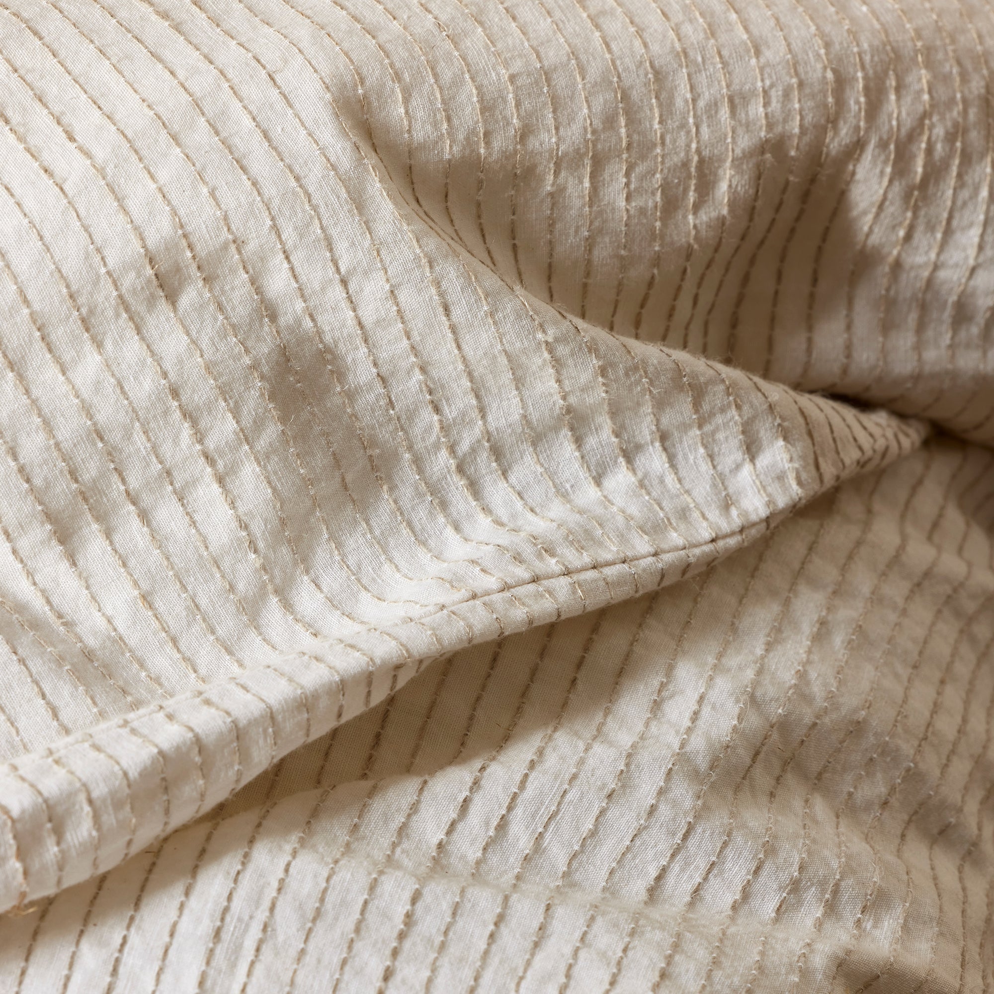 Parure de lit Elie ivoire et naturel