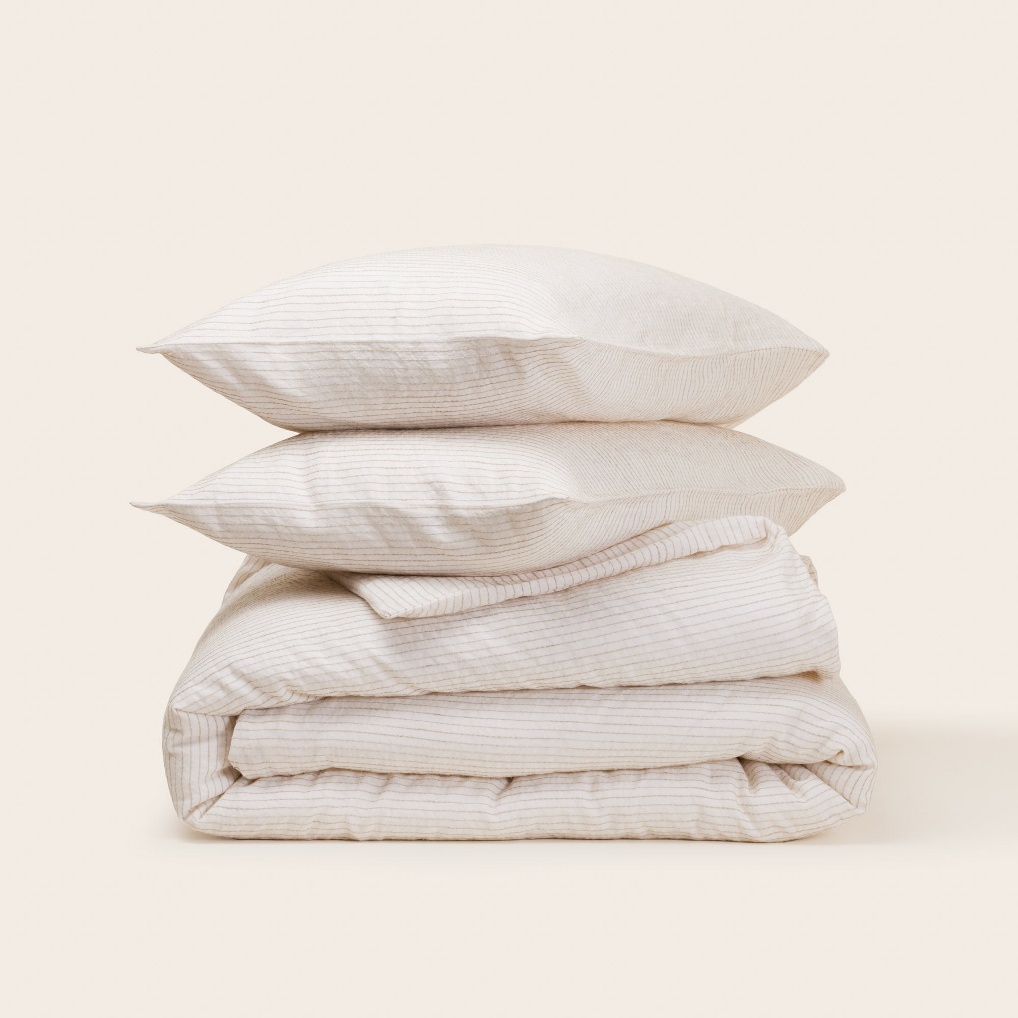 Parure de lit Elie ivoire et naturel