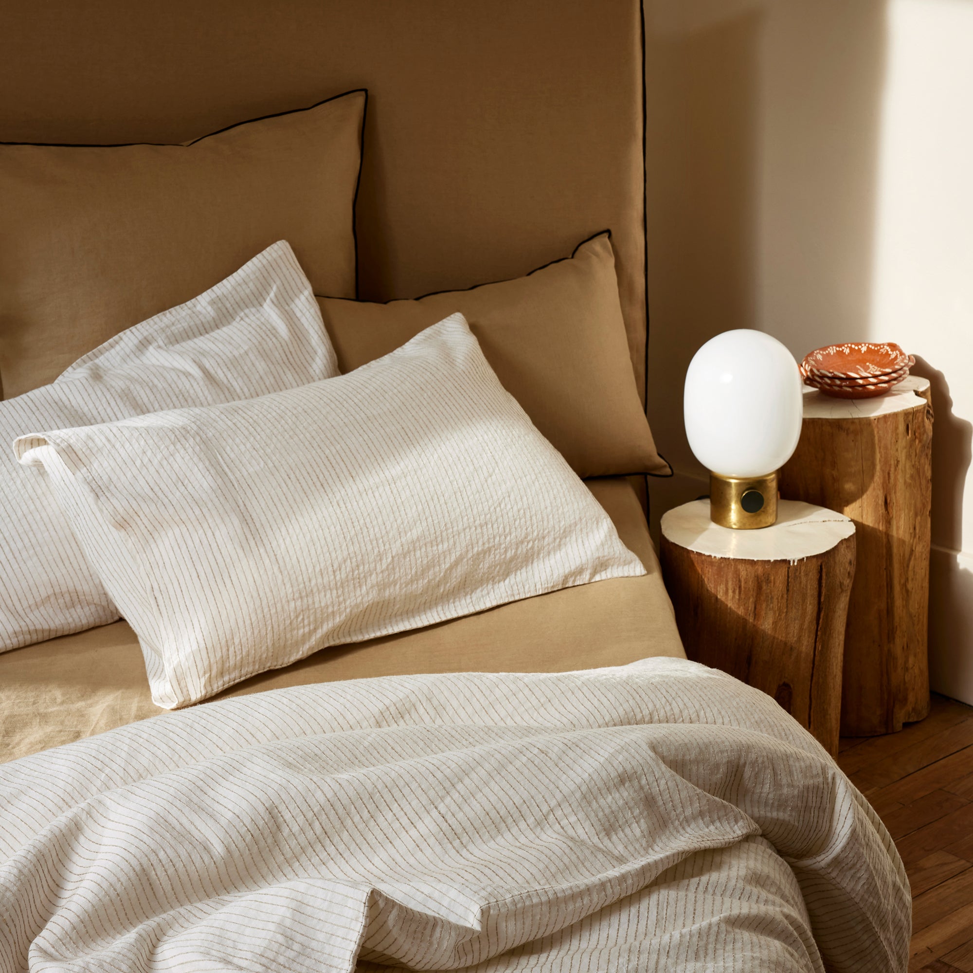 Parure de lit Elie ivoire et naturel | mobile_slider