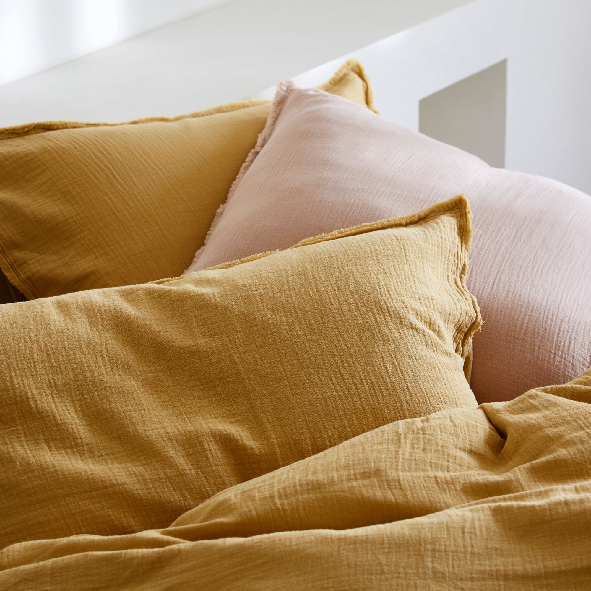 Parure de lit LOU jaune paille