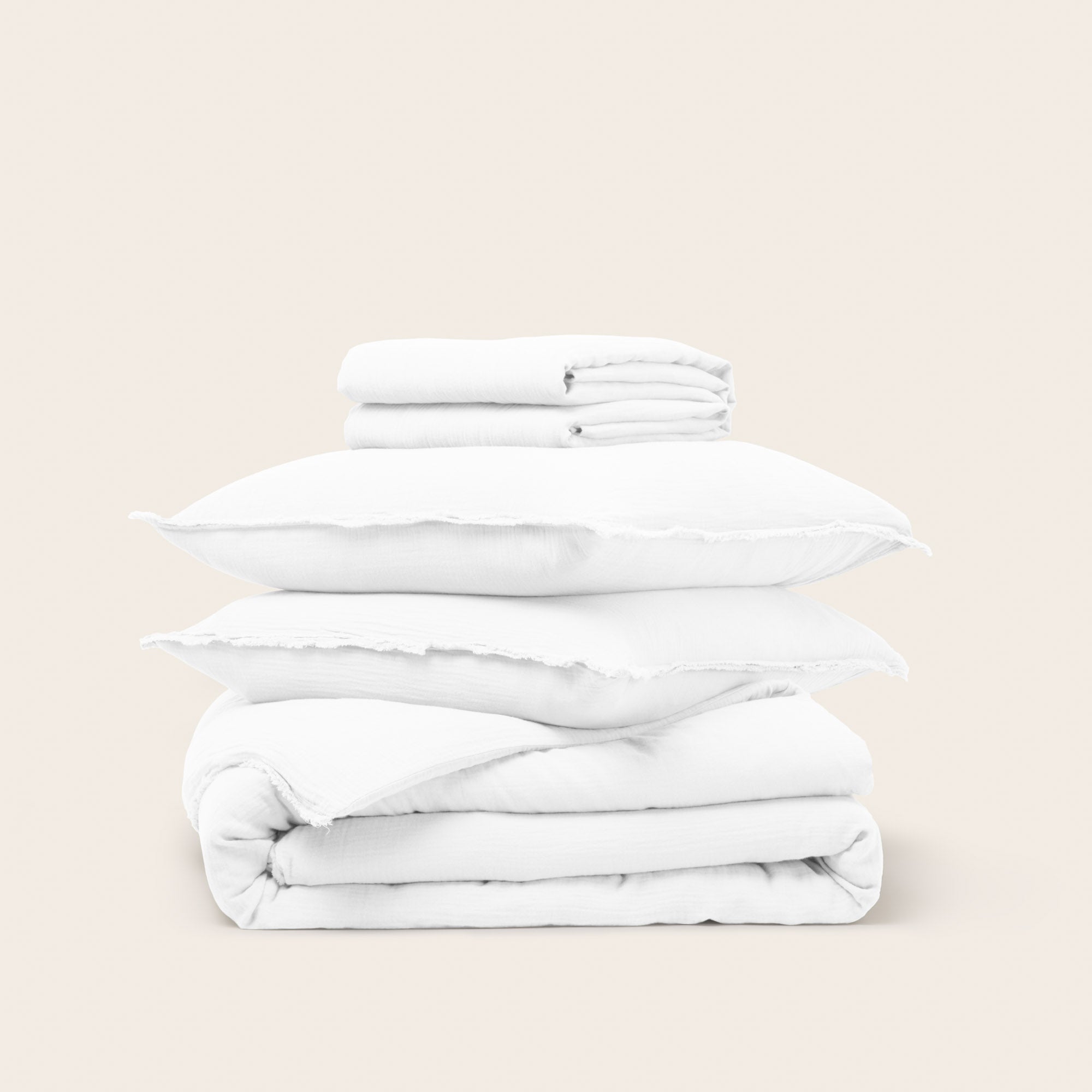 Parure de lit LOU blanc coton