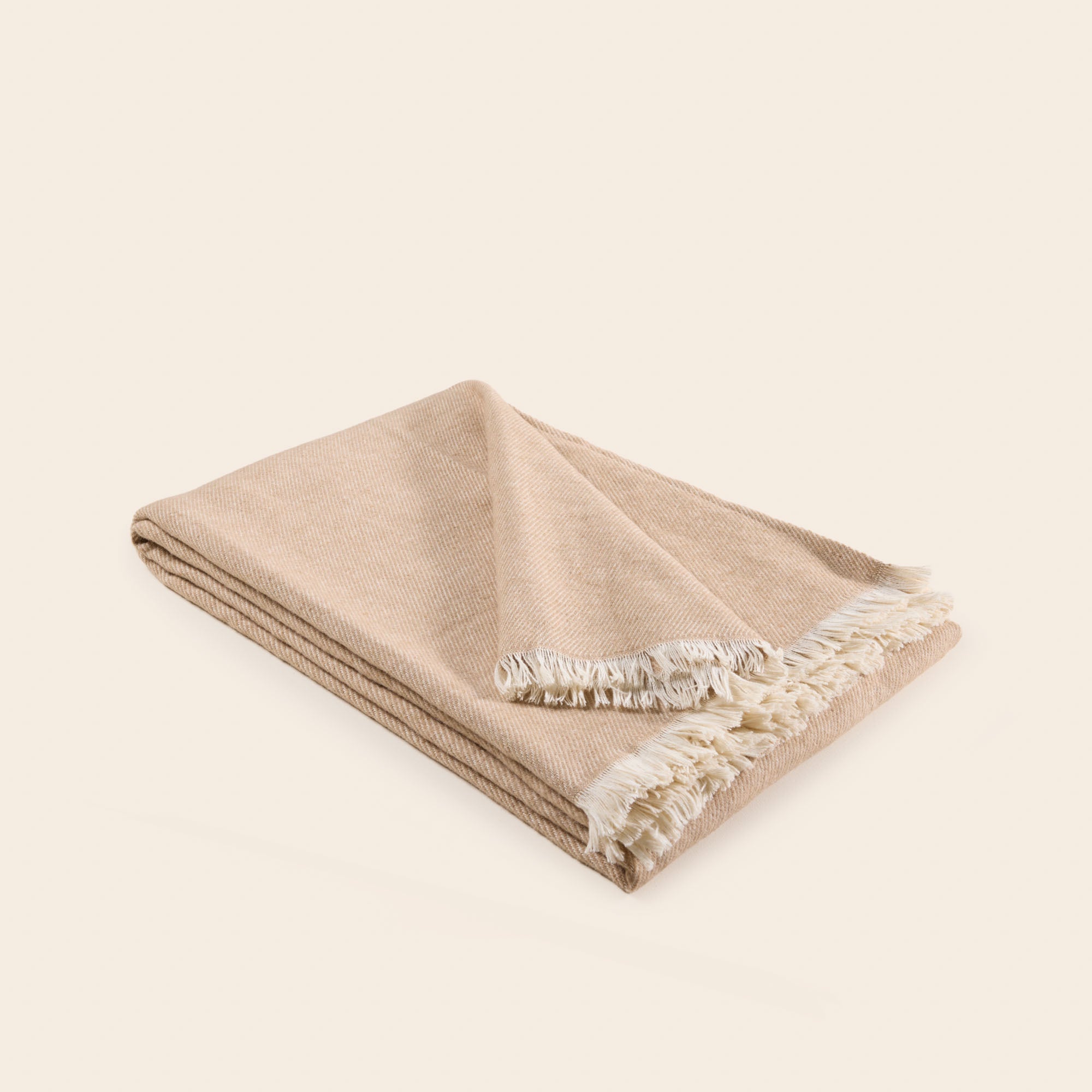 GORAN ecru en camel plaid