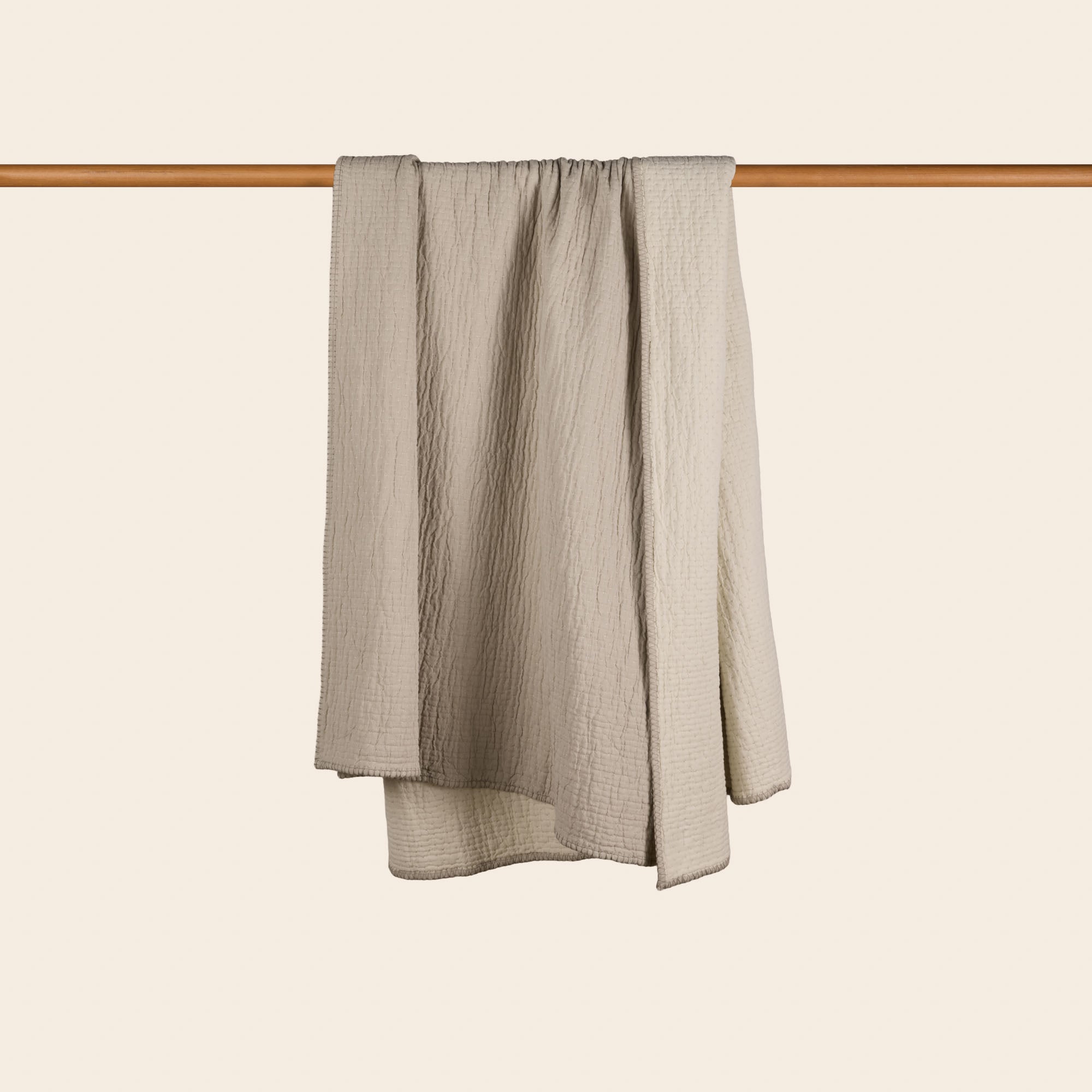 Plaid ILARIO naturel et feston