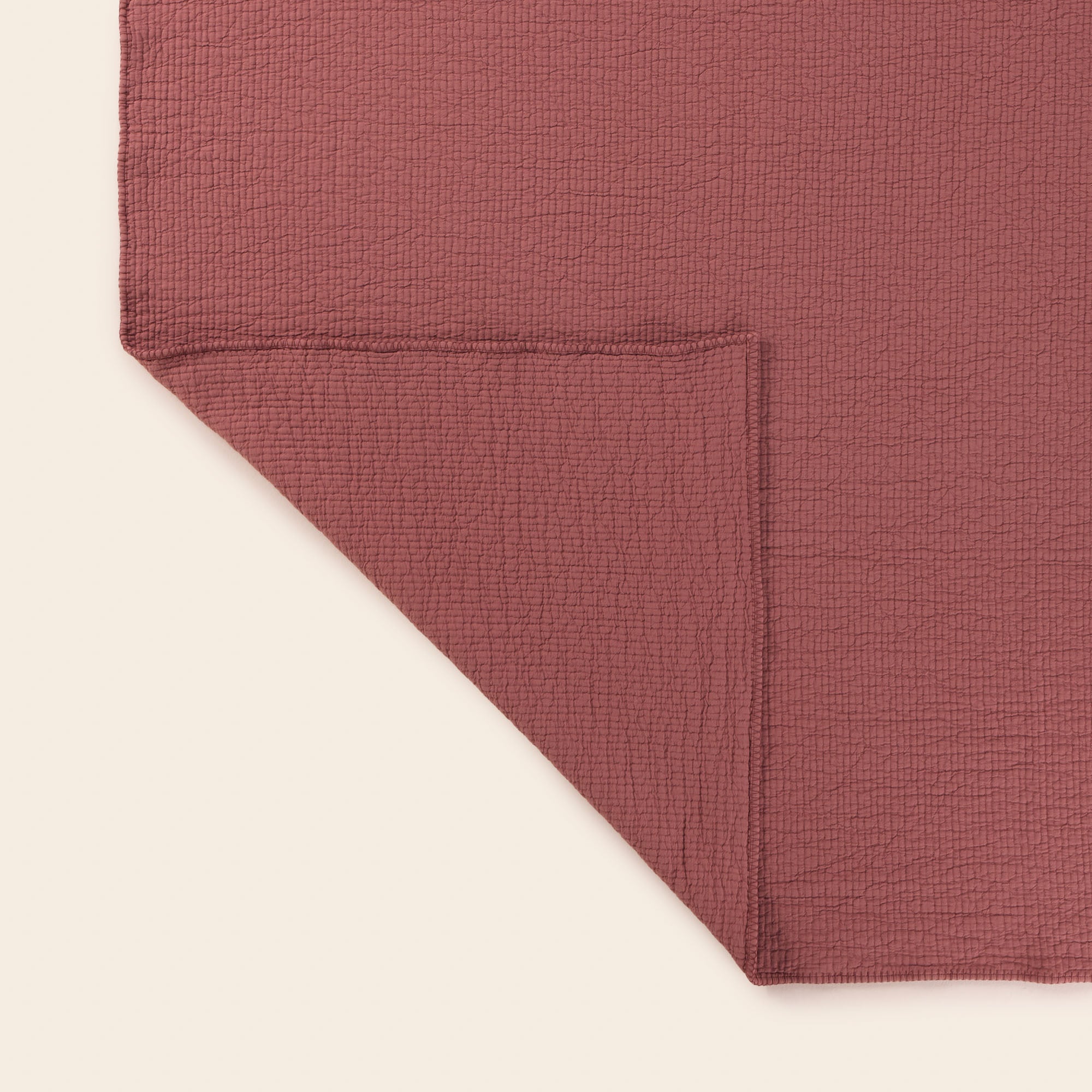 Plaid ILARIO terracotta et feston