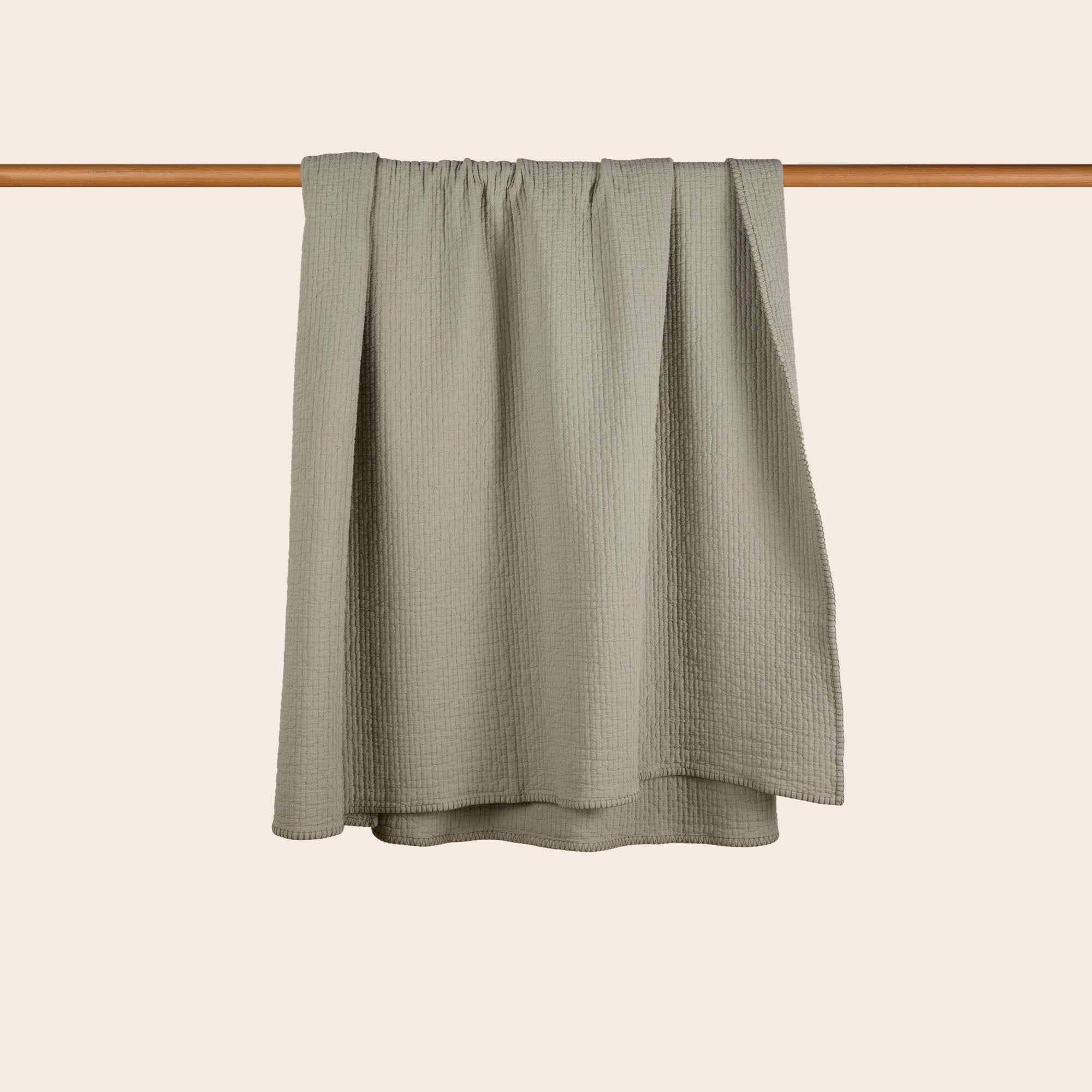 Plaid ILARIO sauge et feston