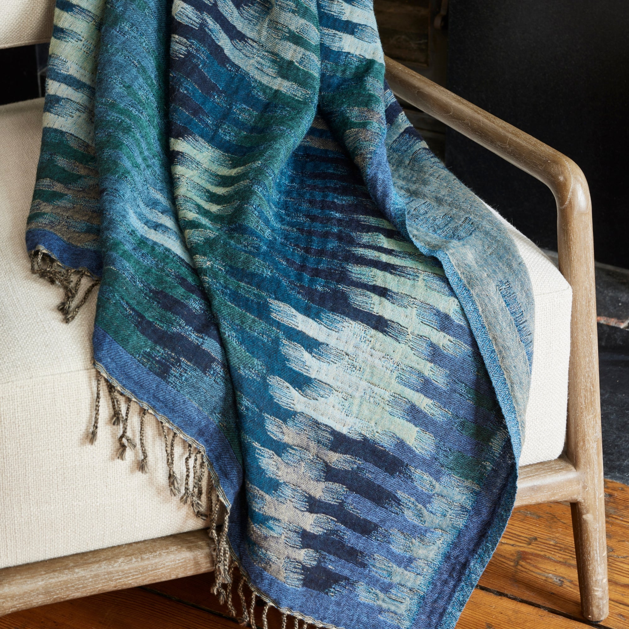 Plaid KHAN indigo