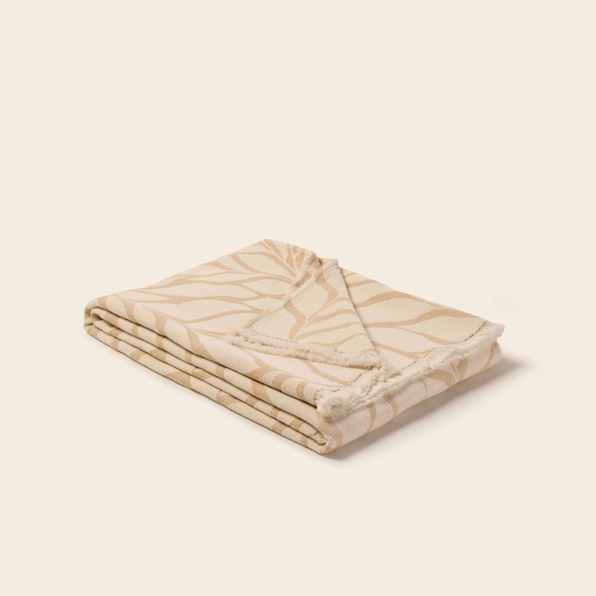 LOUENN coperta avorio e beige morbido