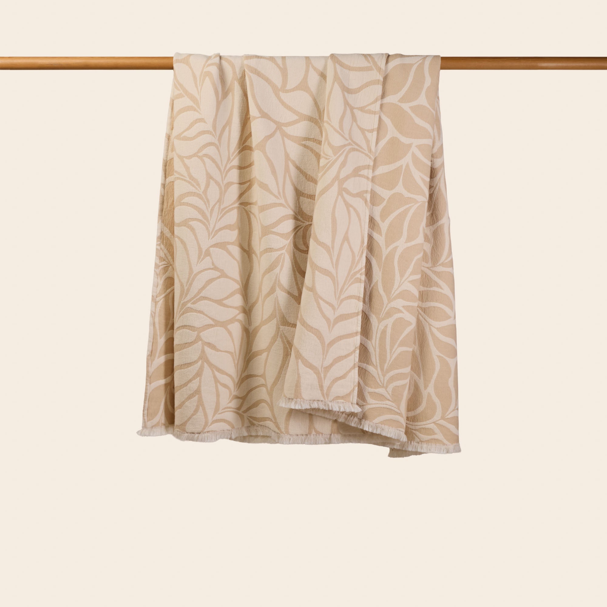 LOUENN coperta avorio e beige morbido
