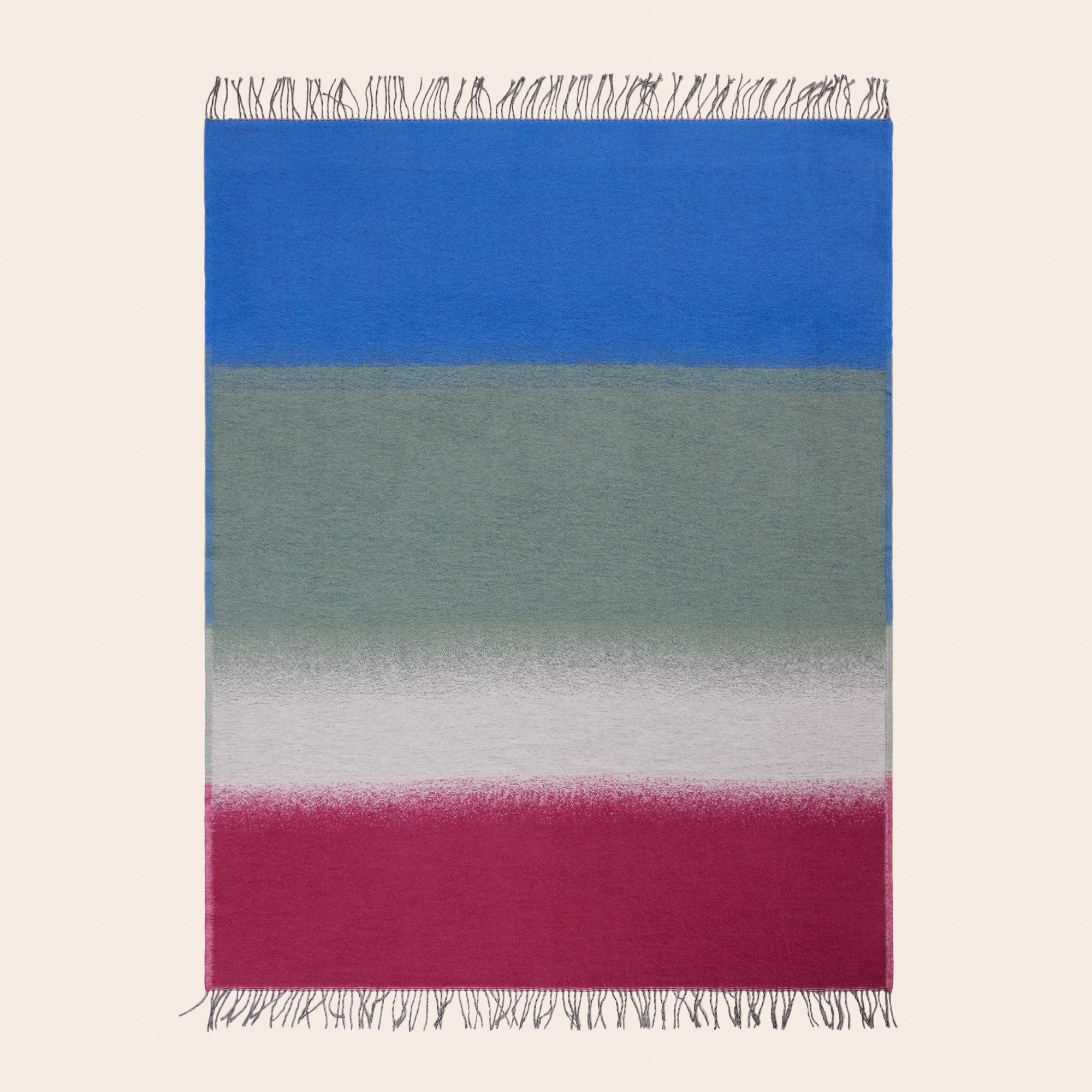 Plaid NELLE bleu à 3 coloris multiples