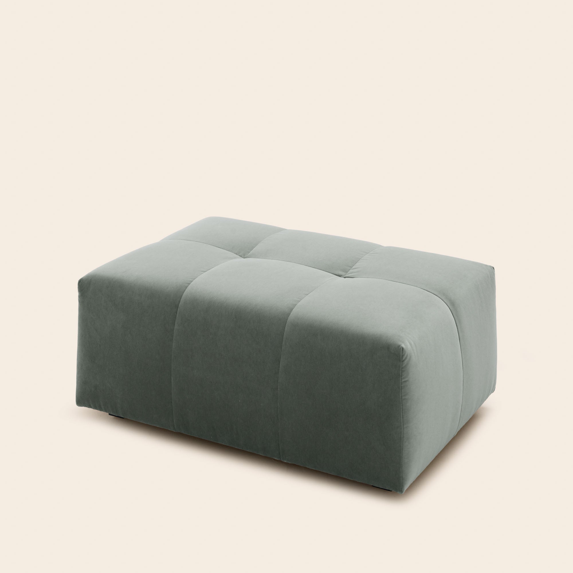 Pouf modulable UBERTO opal kaki grisé