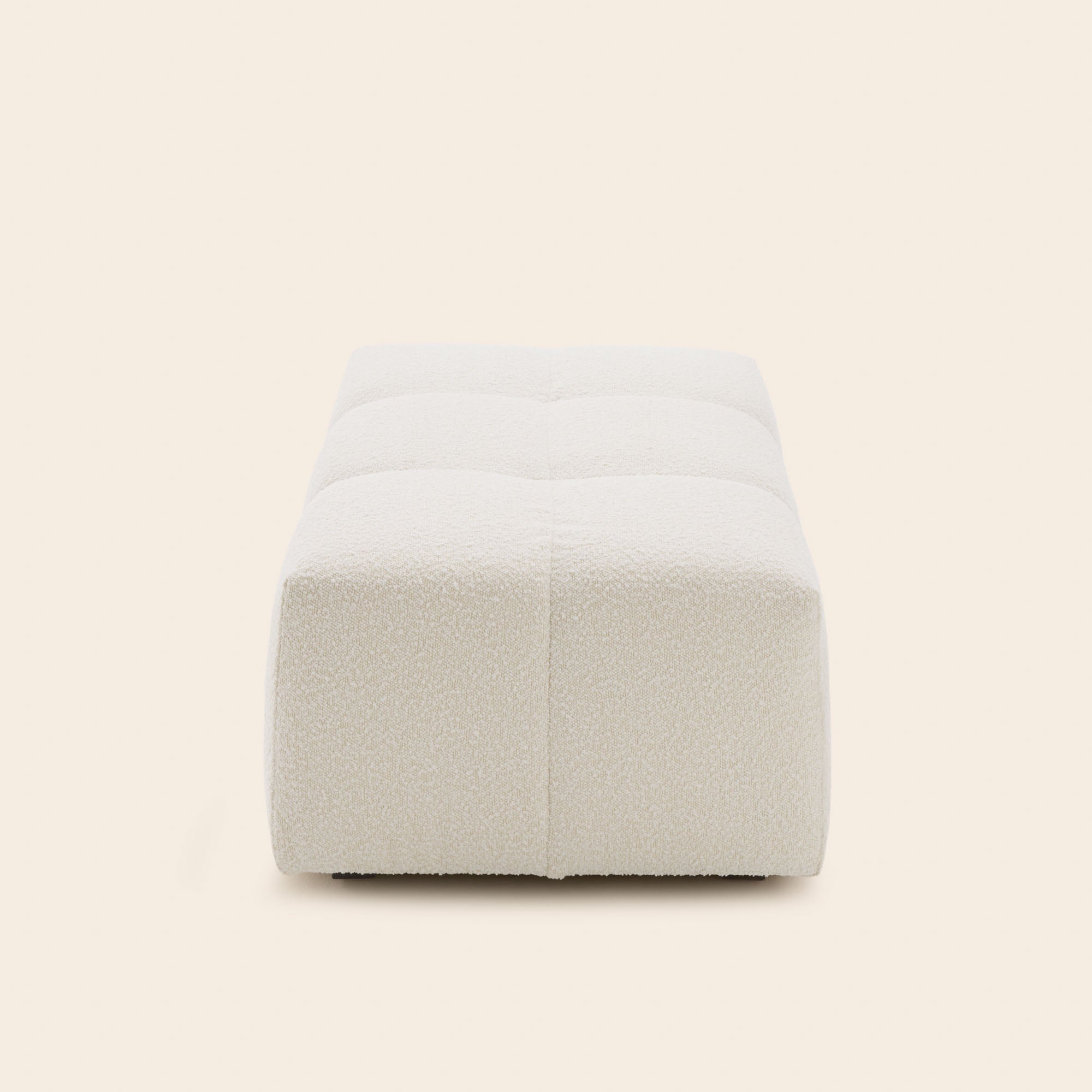 Pouf modulable UBERTO sym écru bouclé