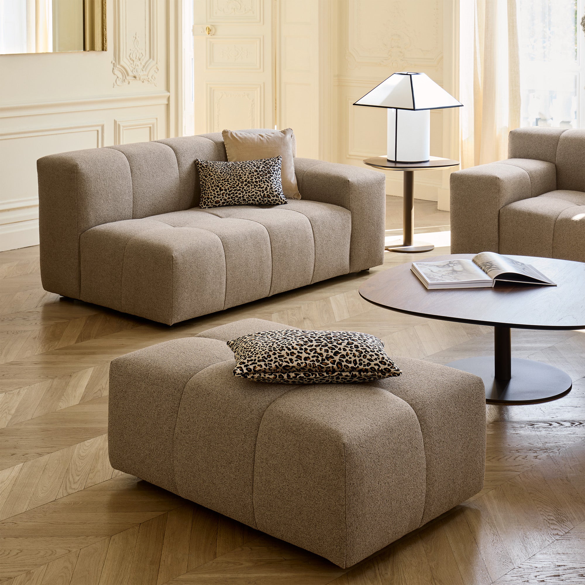 Pouf modulable UBERTO glory taupe