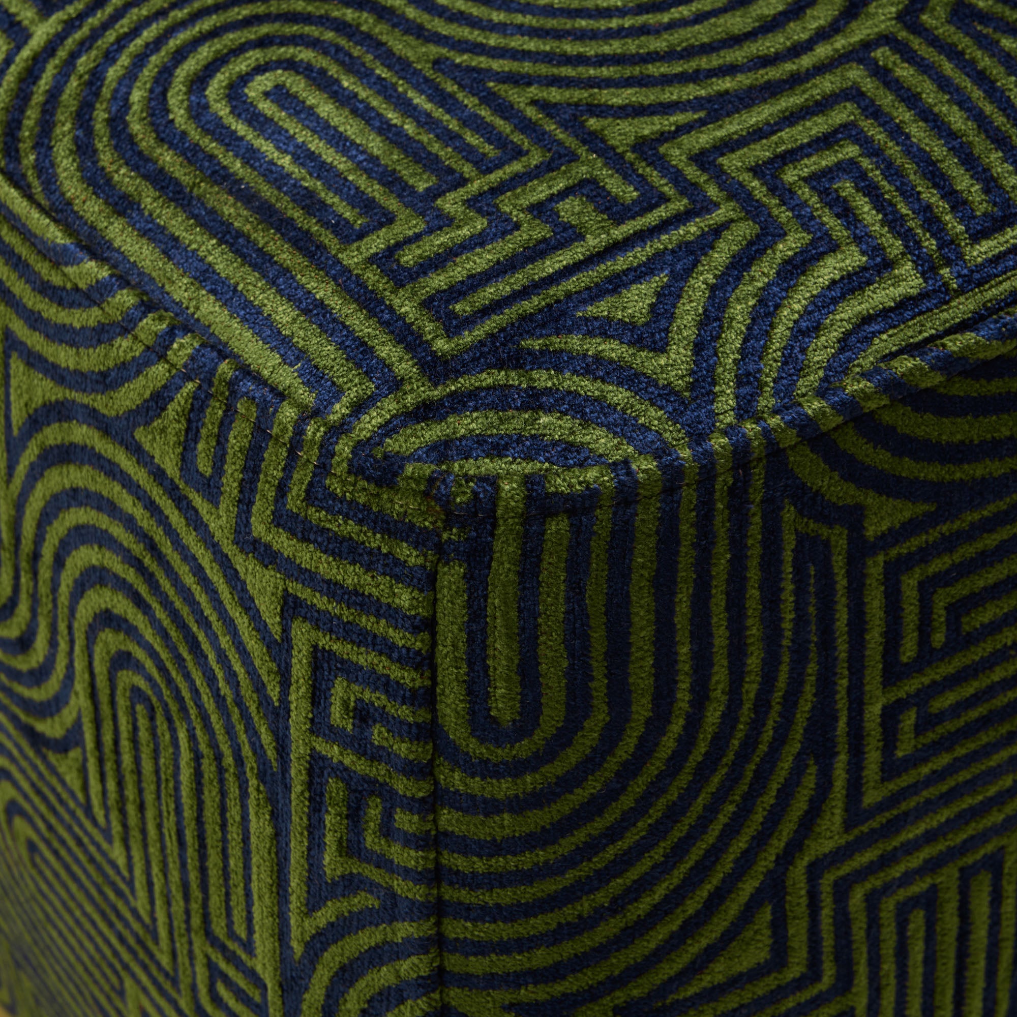 Pouf ARNEL klark blu notte e verde oliva