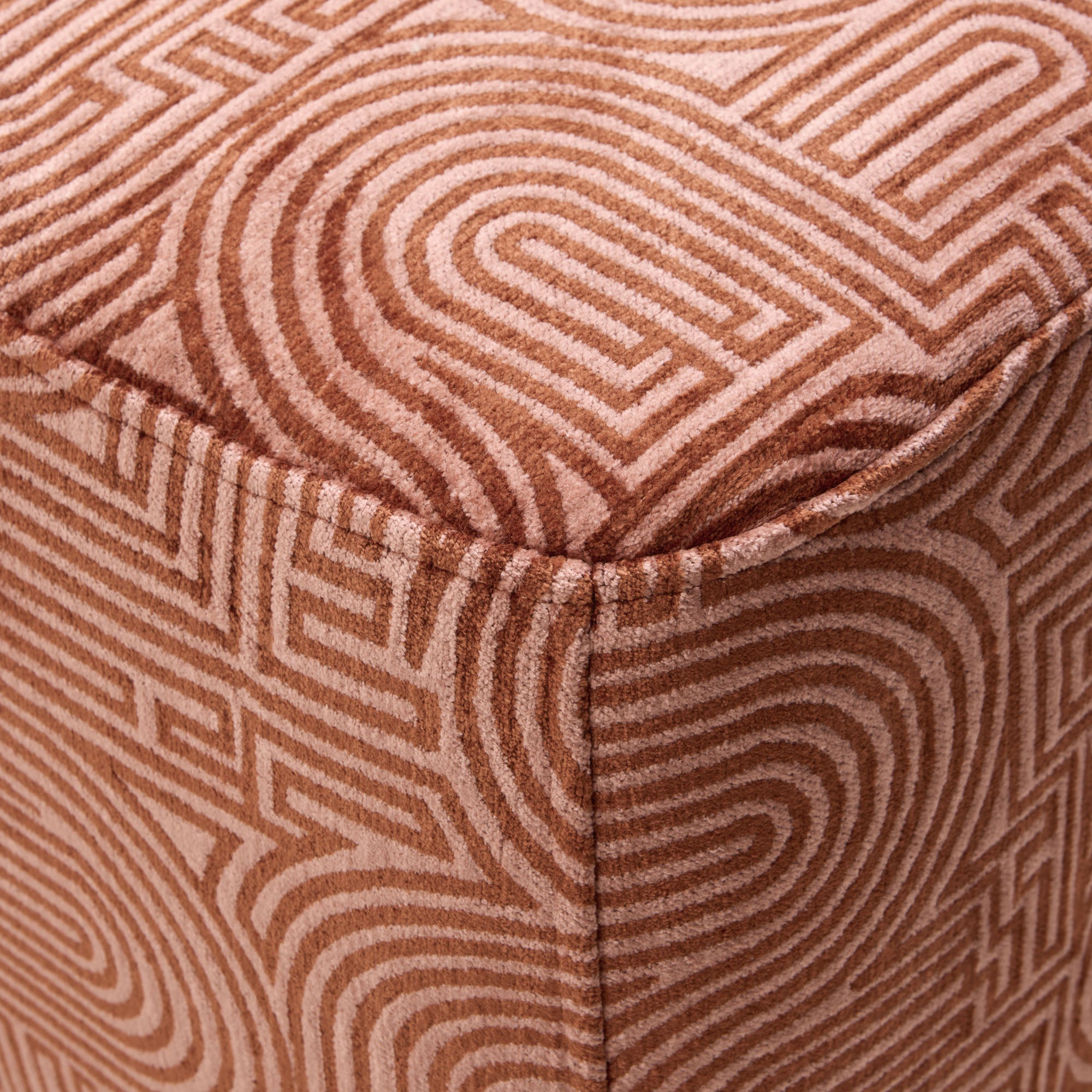 ARNEL pouf klark rosa pesca caramello