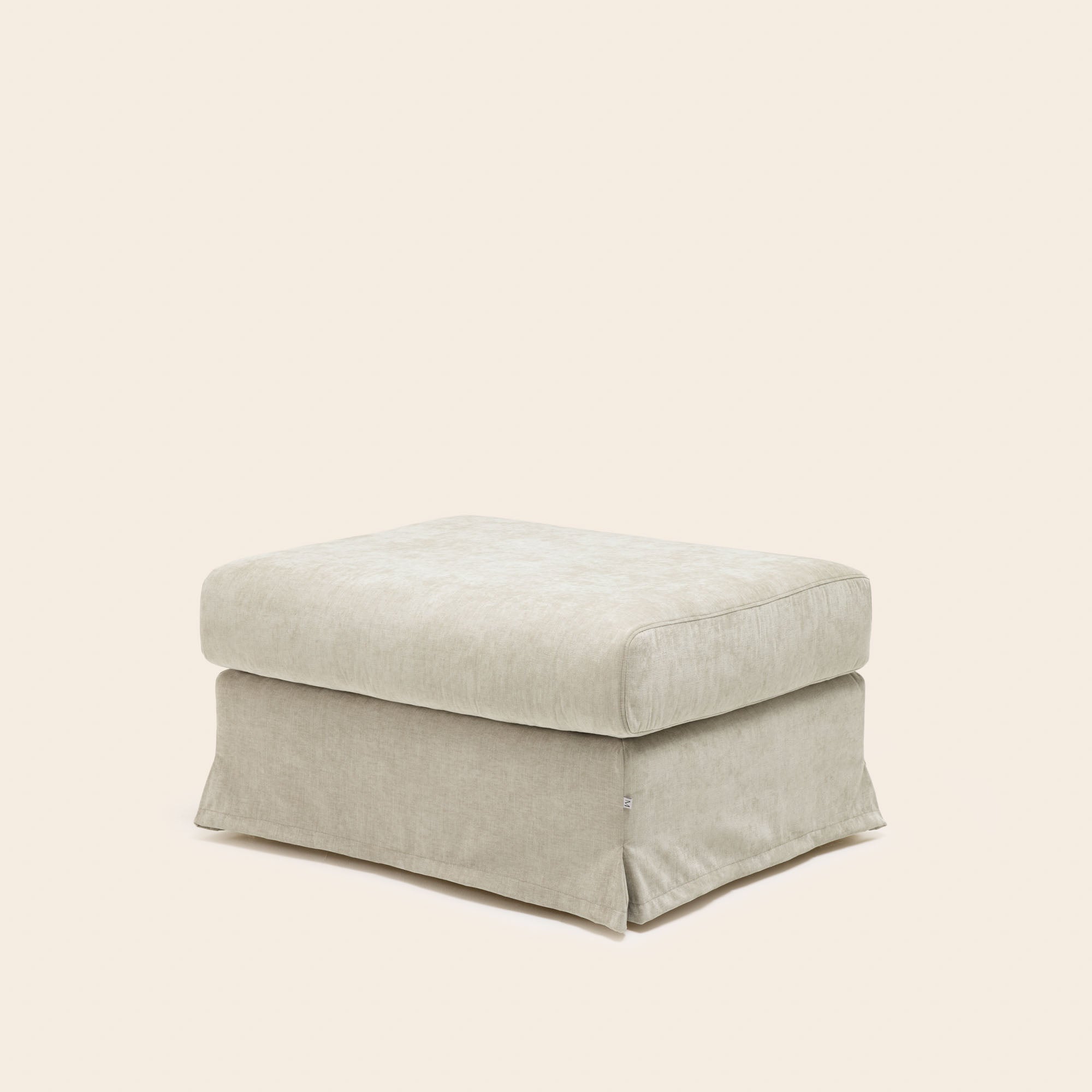 Pouf in pietra minerale ciniglia CLARIBEL