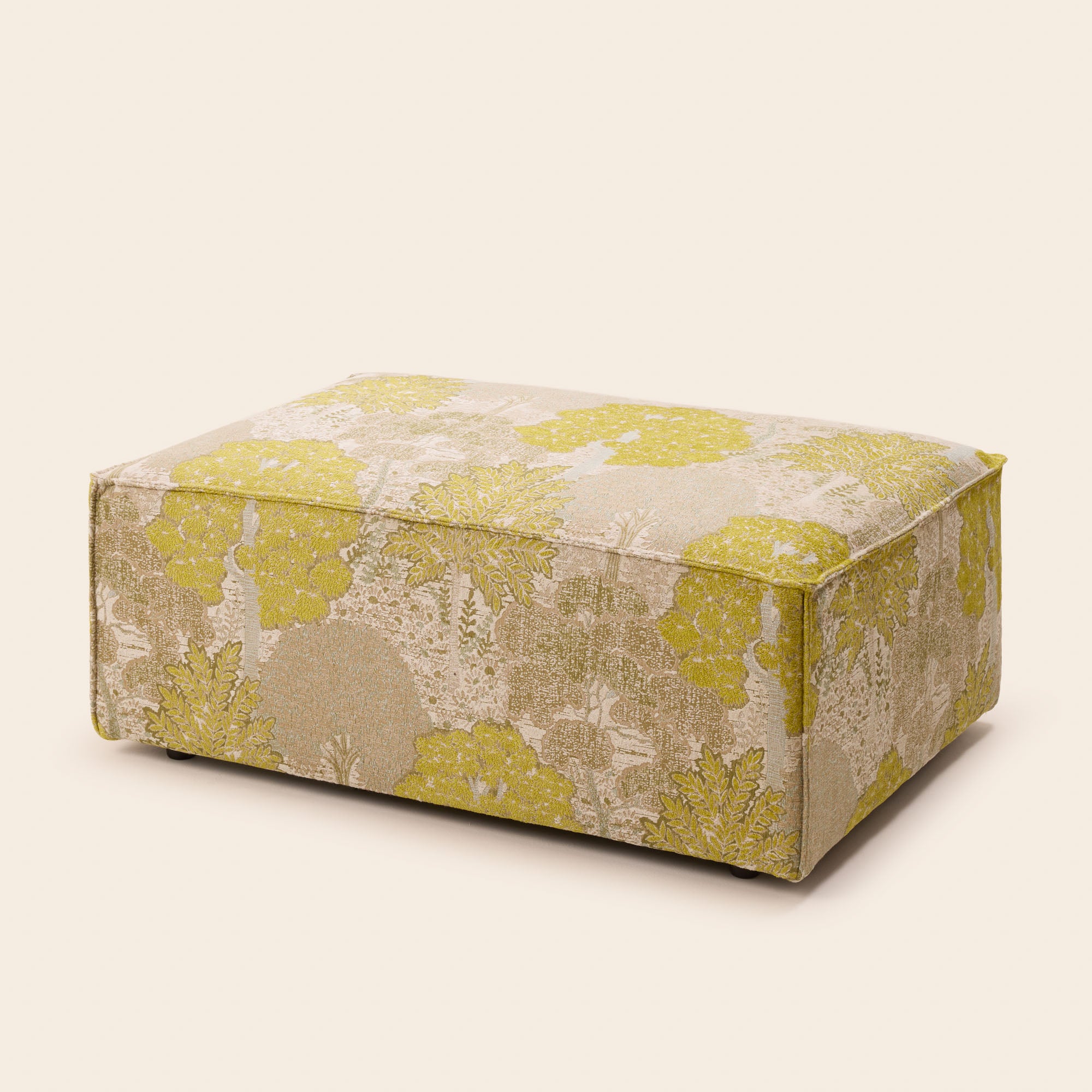 Pouf DYONIS alisia giallo zolfo naturale