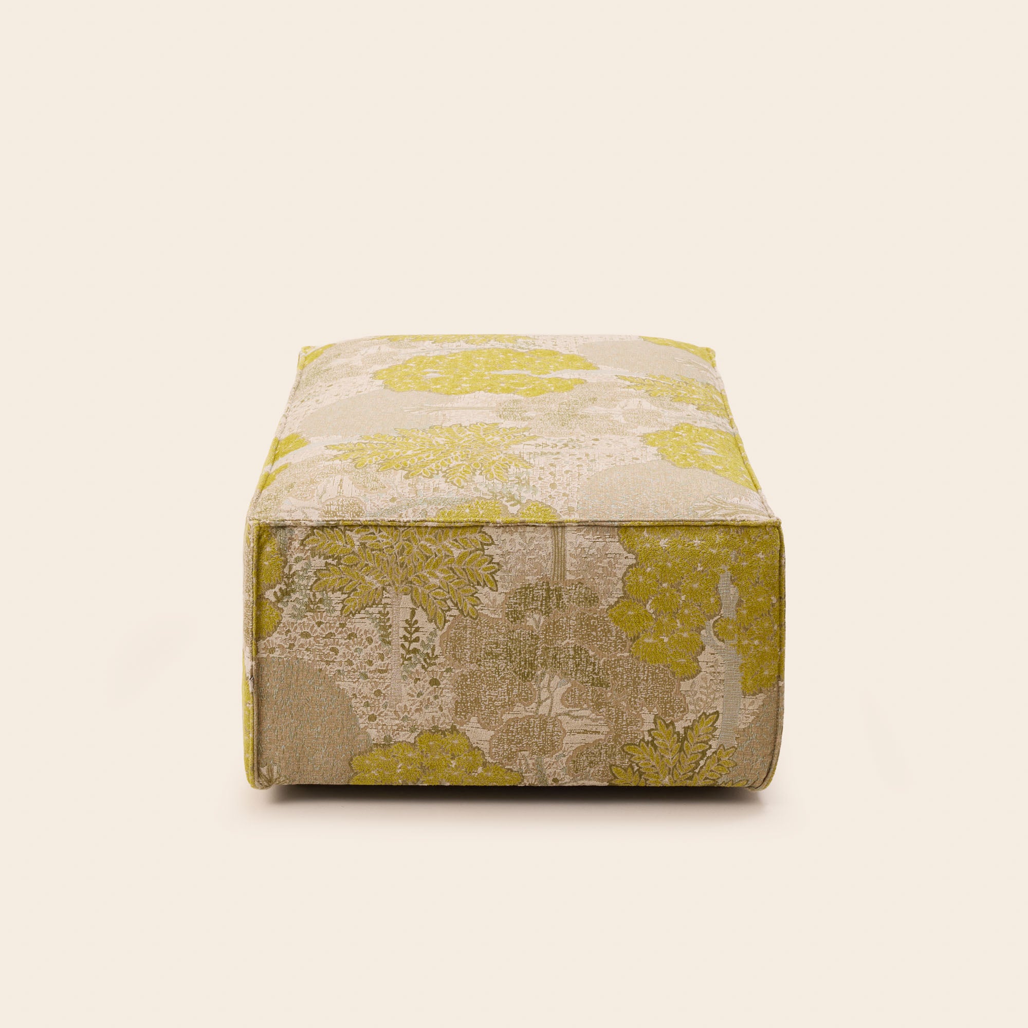 Pouf DYONIS alisia giallo zolfo naturale