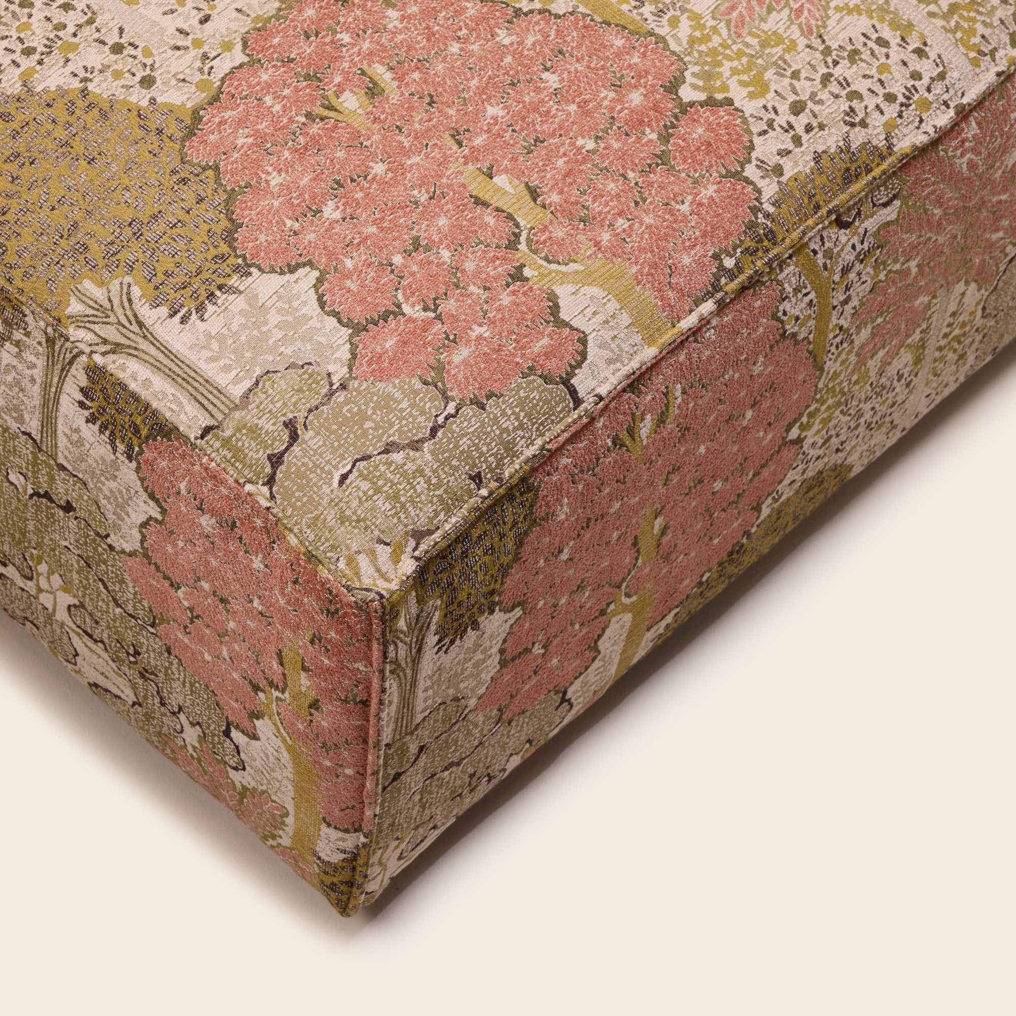 Pouf DYONIS naturale e rosa arancio