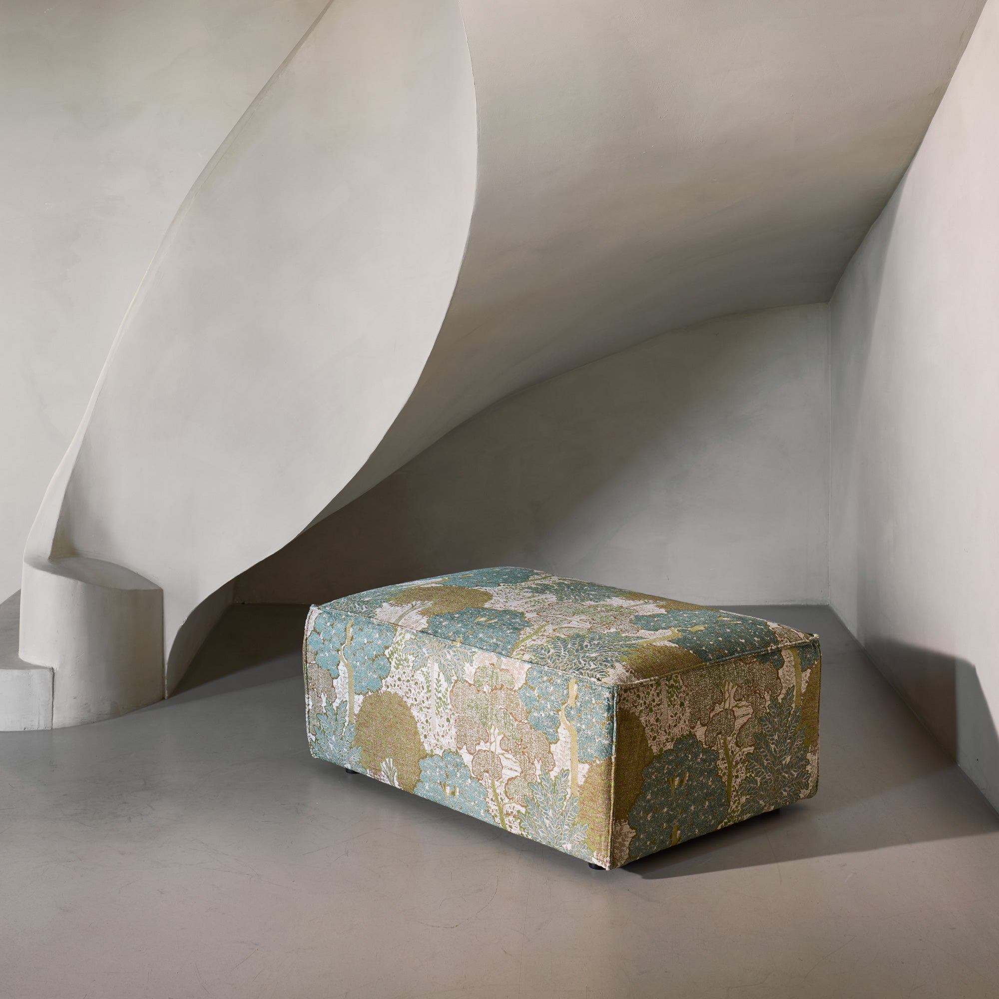 Pouf DYONIS alisia naturel et vert