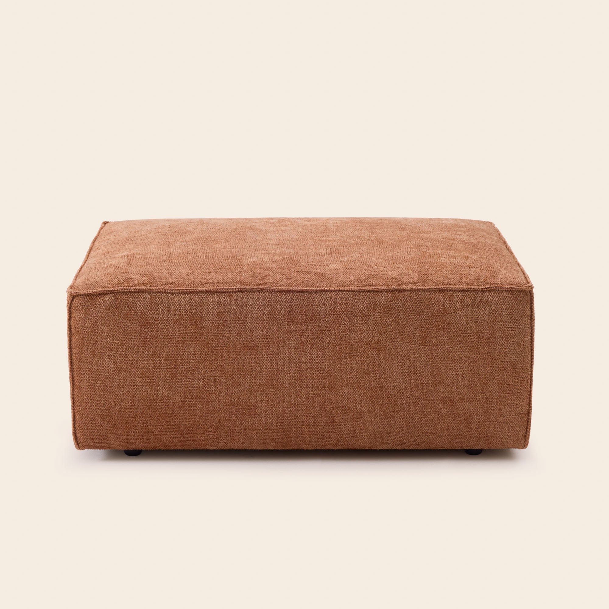 Pouf DYONIS in ciniglia arancione tramonto
