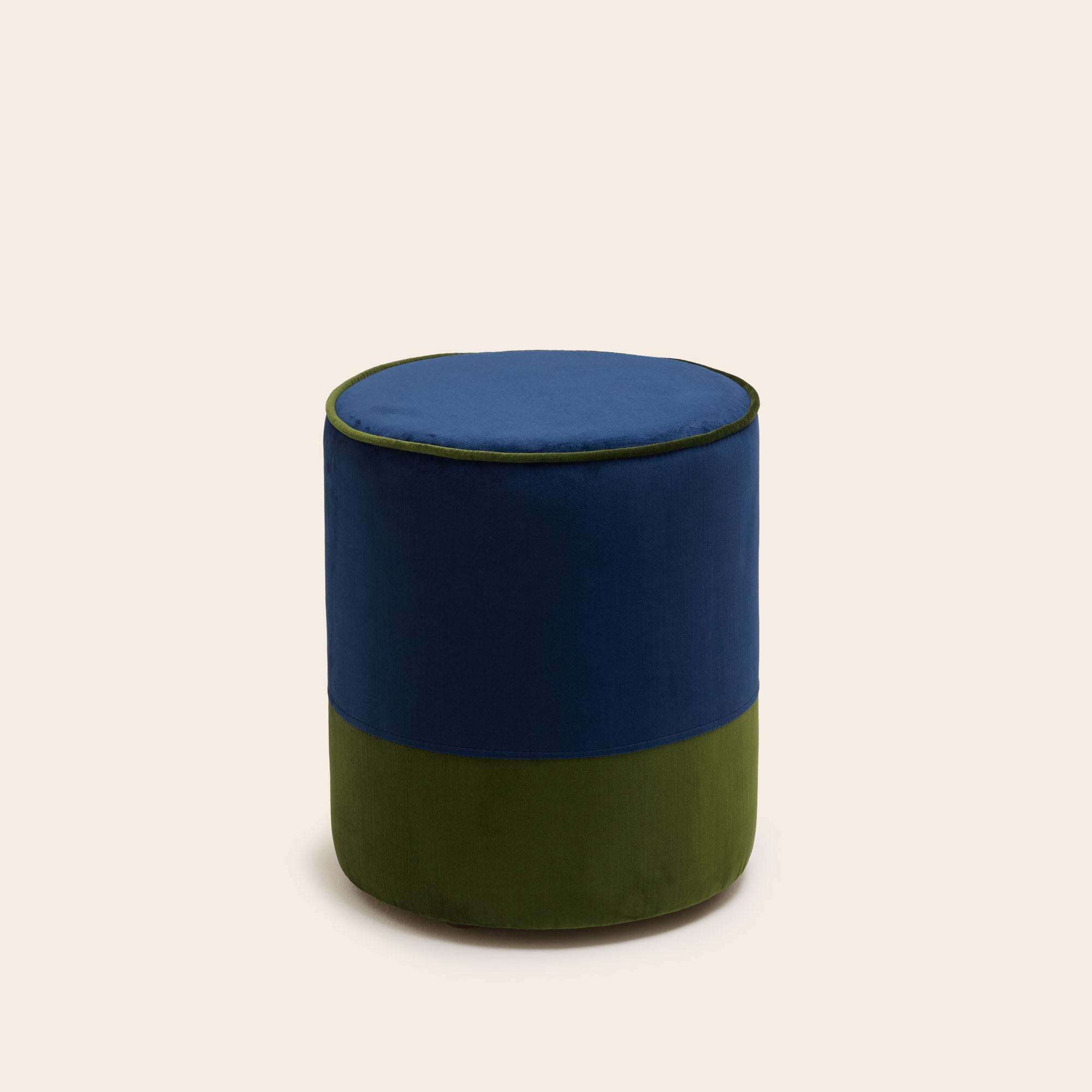 Pouf NOE blu notte e verde oliva