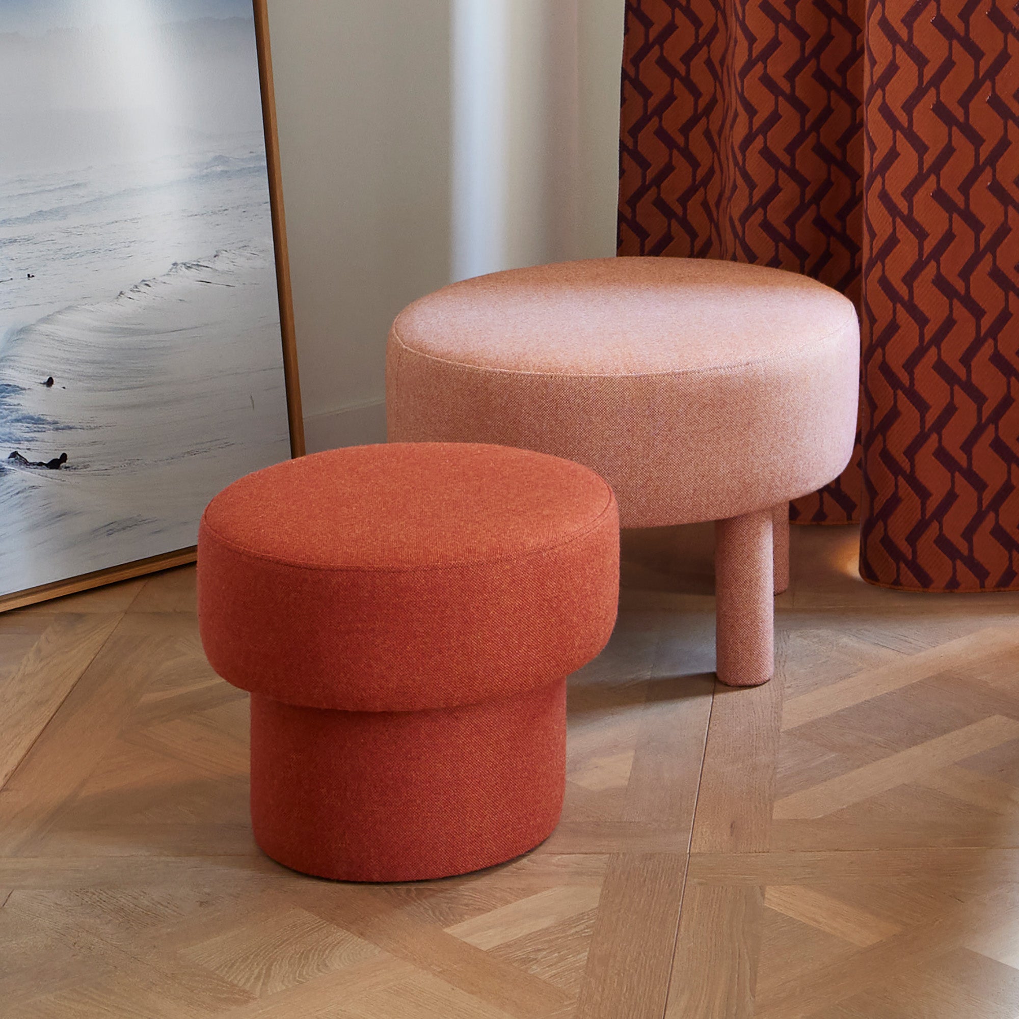 Pouf POPPIE orange brûlée