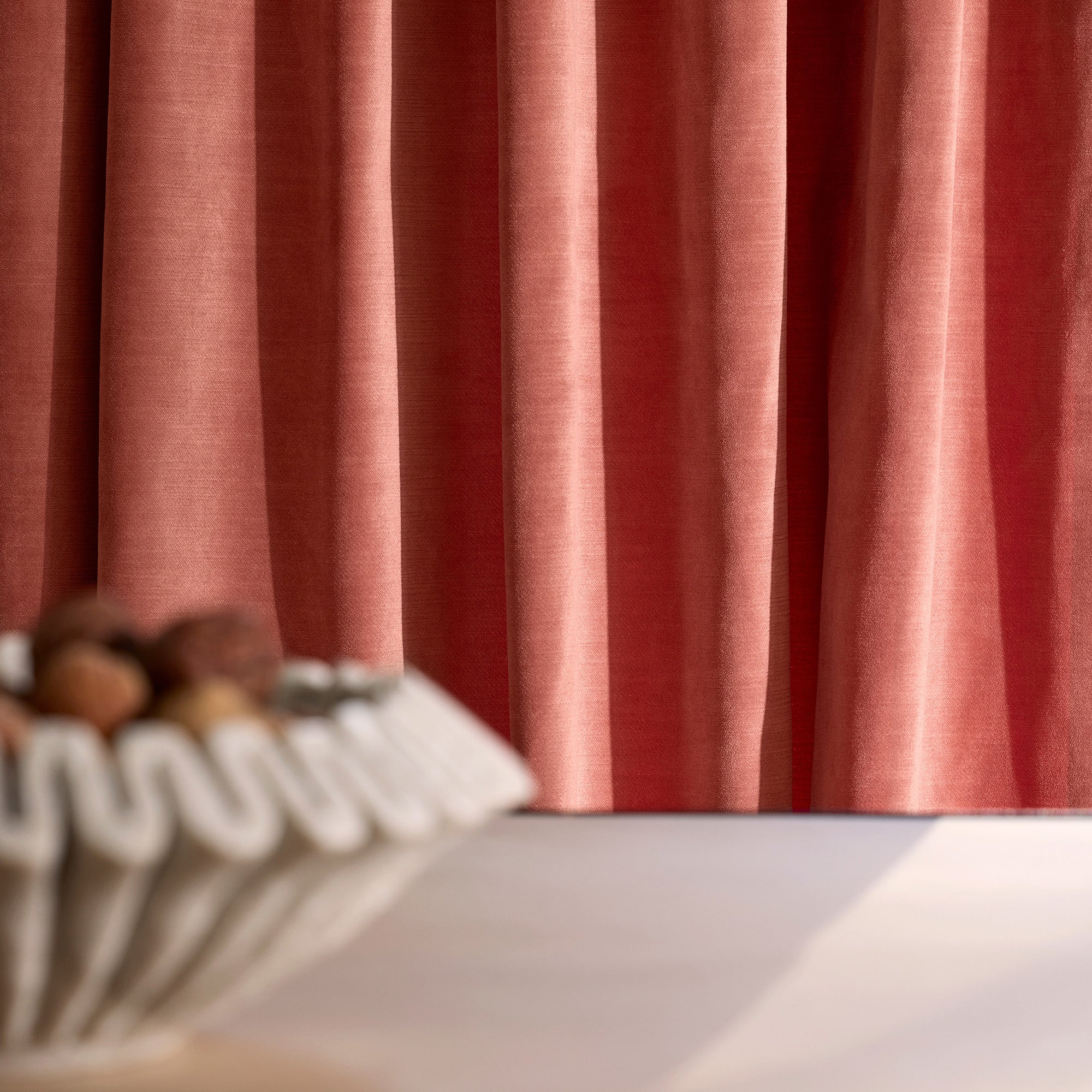 Rideau à galon fronceur DALILA pêche rosé
