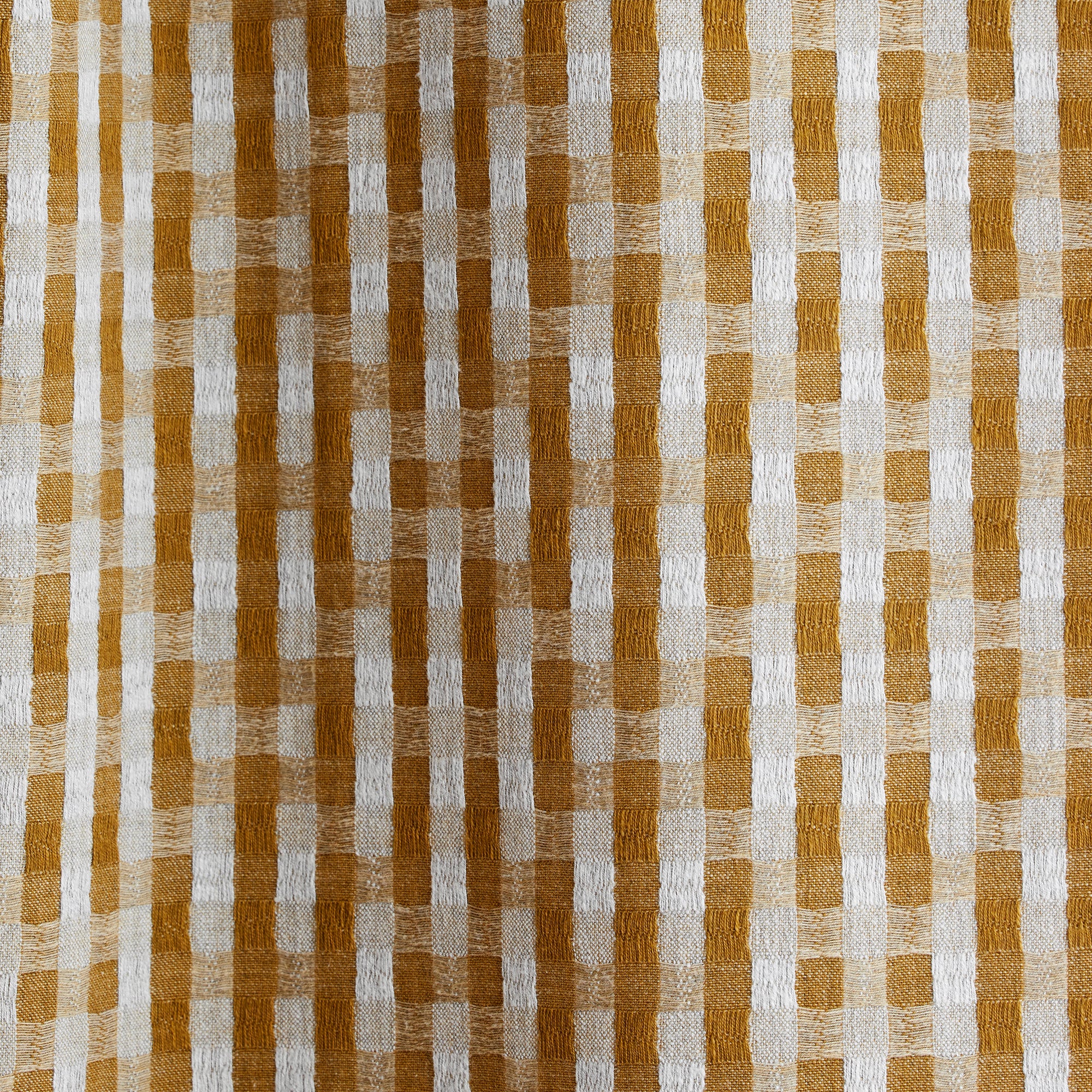 Rideau à oeillets dorés CASTIN naturel et ocre