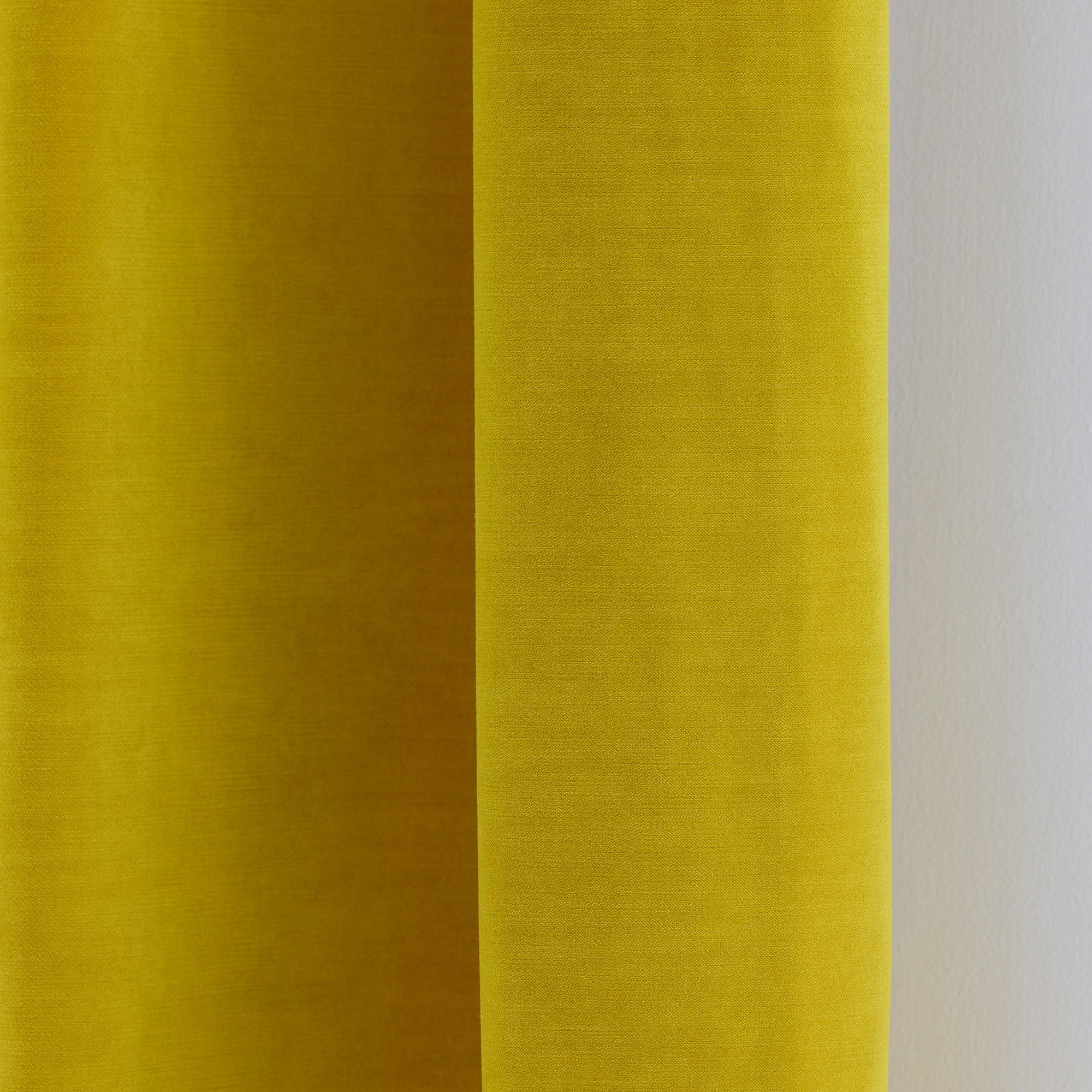 Rideau à oeillets dorés DALILA jaune sulfure