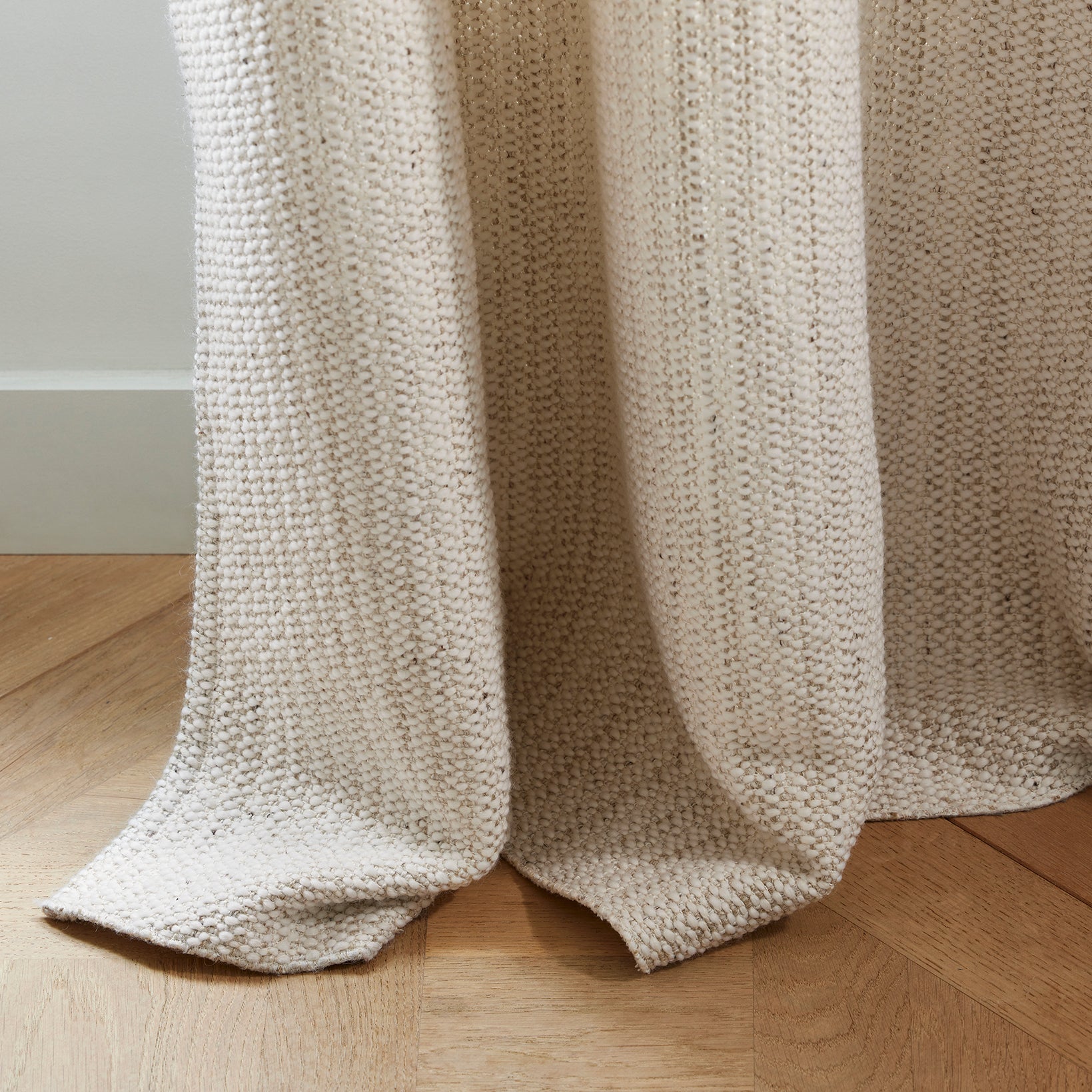 Rideau à oeillets dorés LENIO ivoire