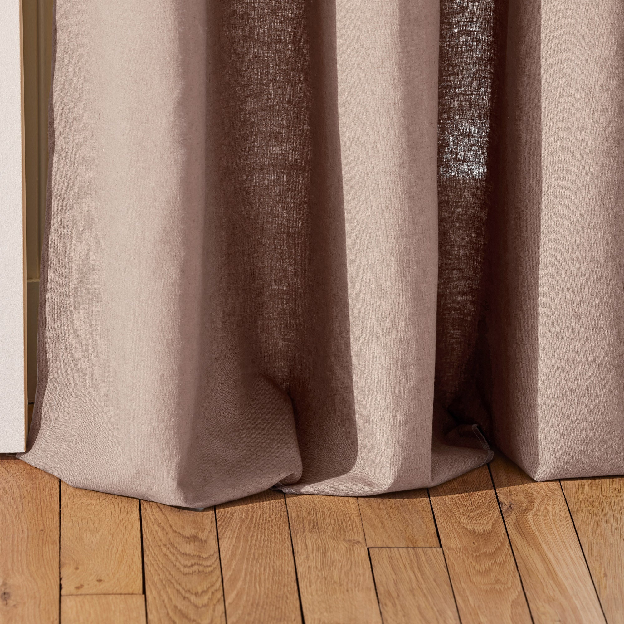 Rideau à oeillets dorés LEOLINO rose des sables