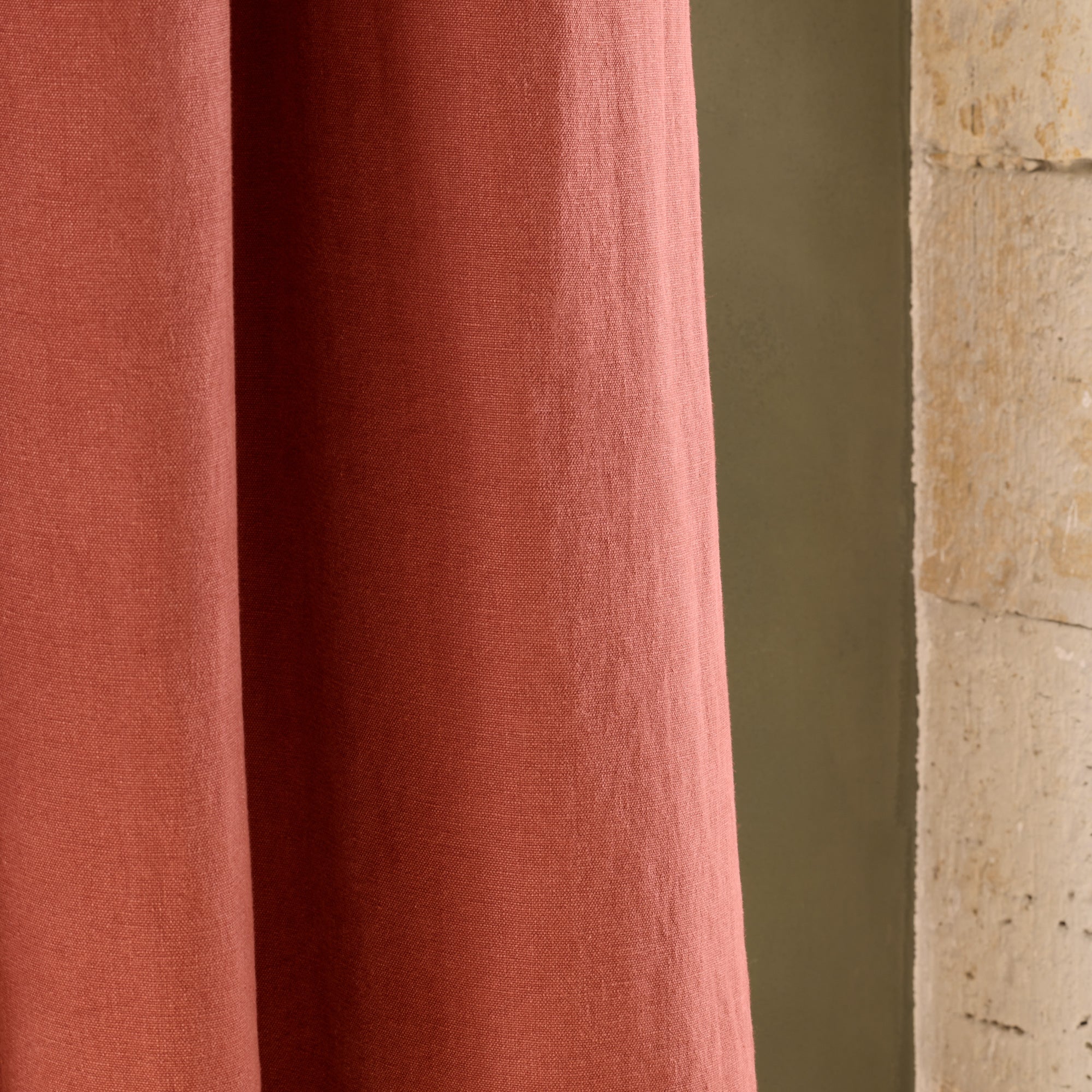 NINO brick and scallop gold eyelet curtain