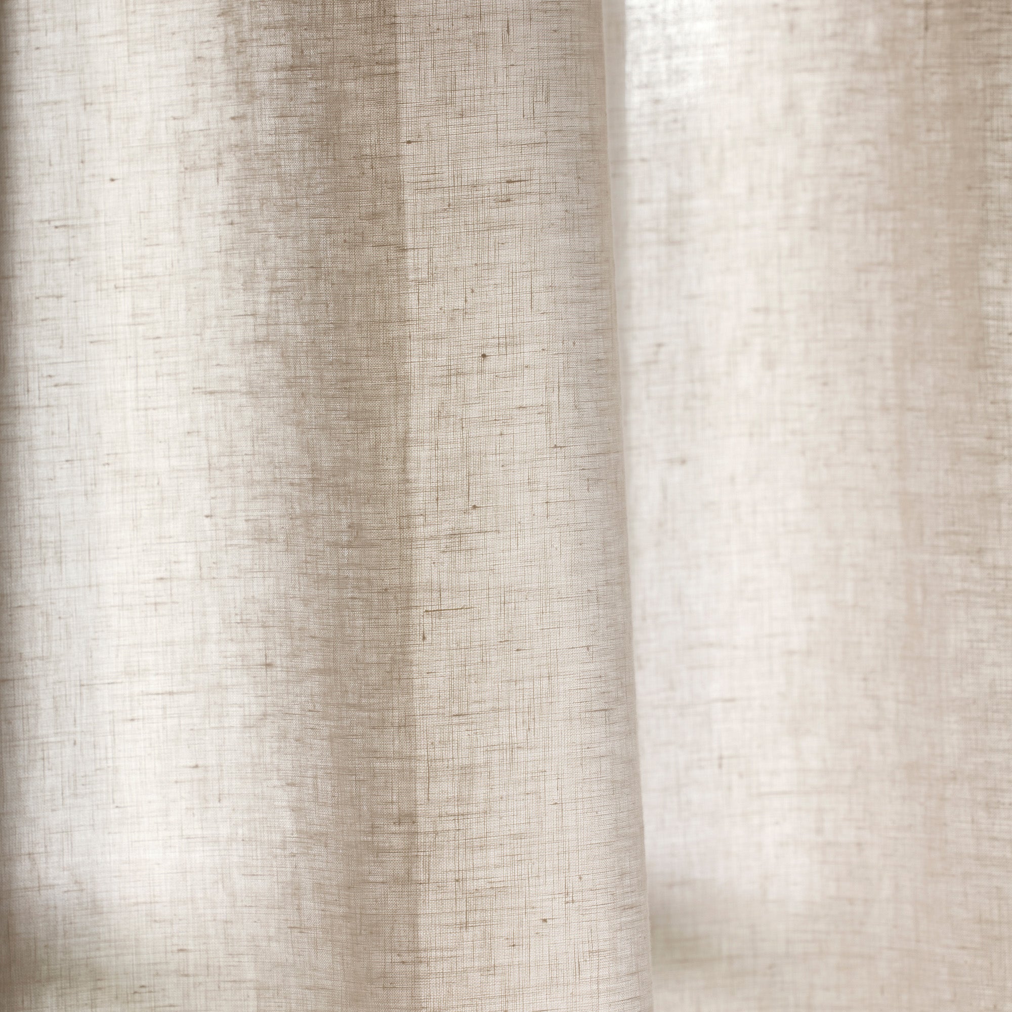 Rideau à oeillets noirs CARLINA calcaire et bourdon noir