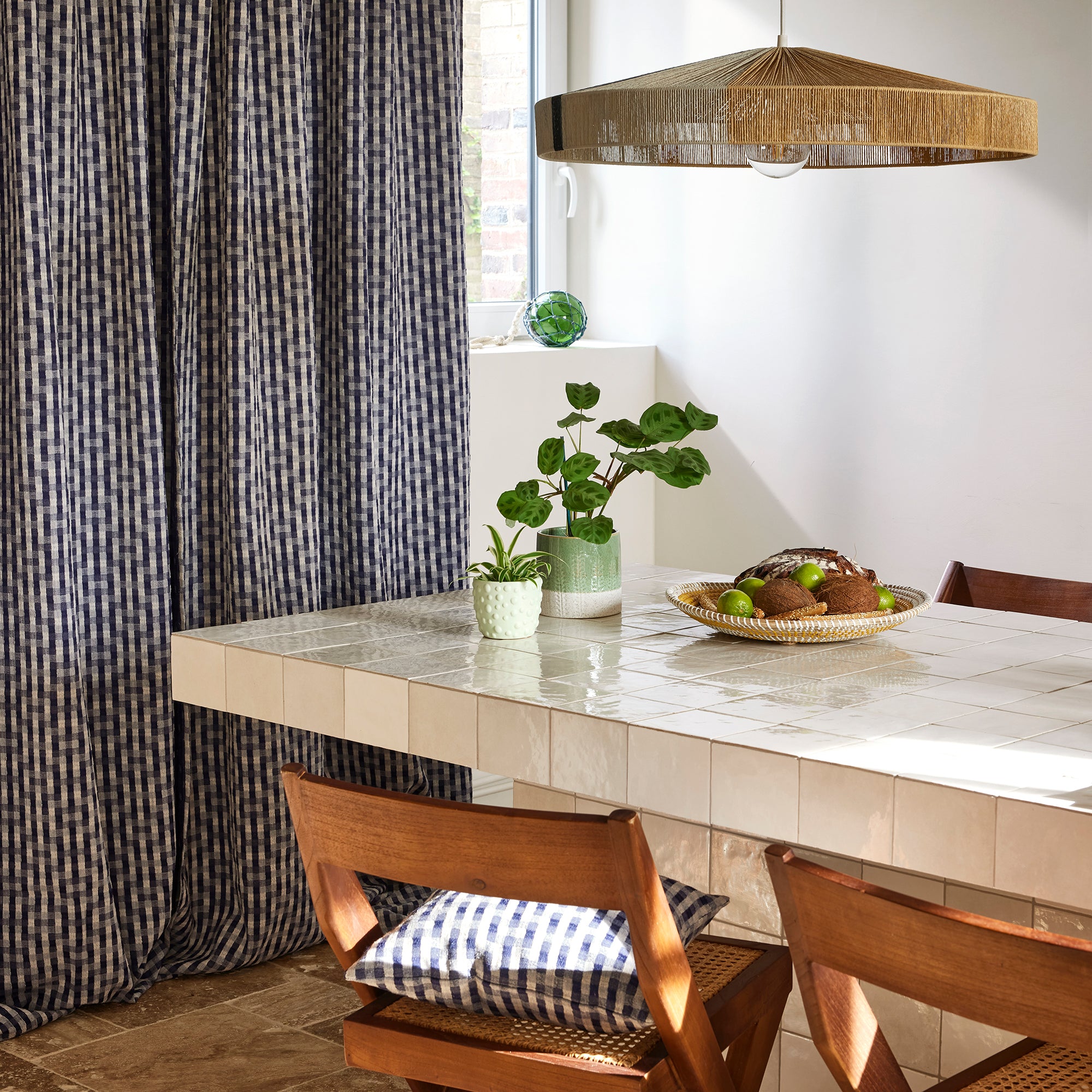 Rideau à passants CASTIN naturel et marine