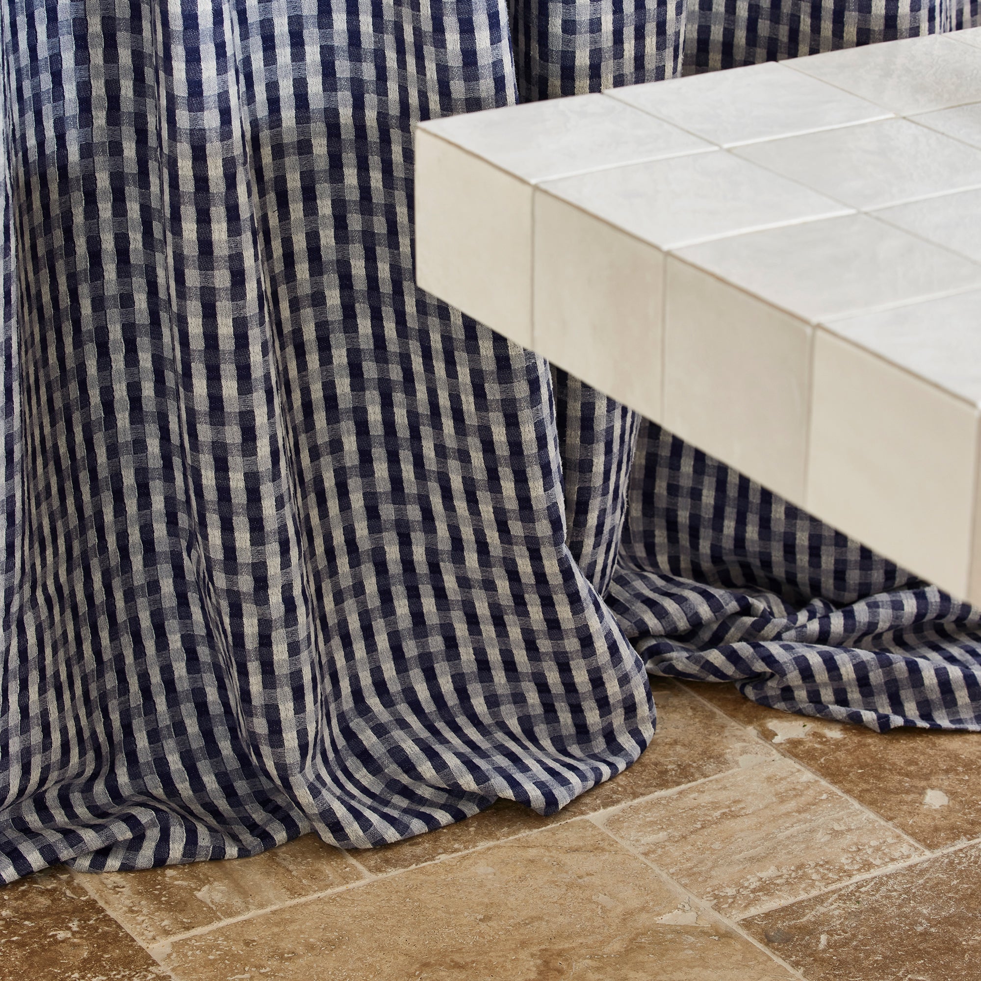 Rideau à passants CASTIN naturel et marine