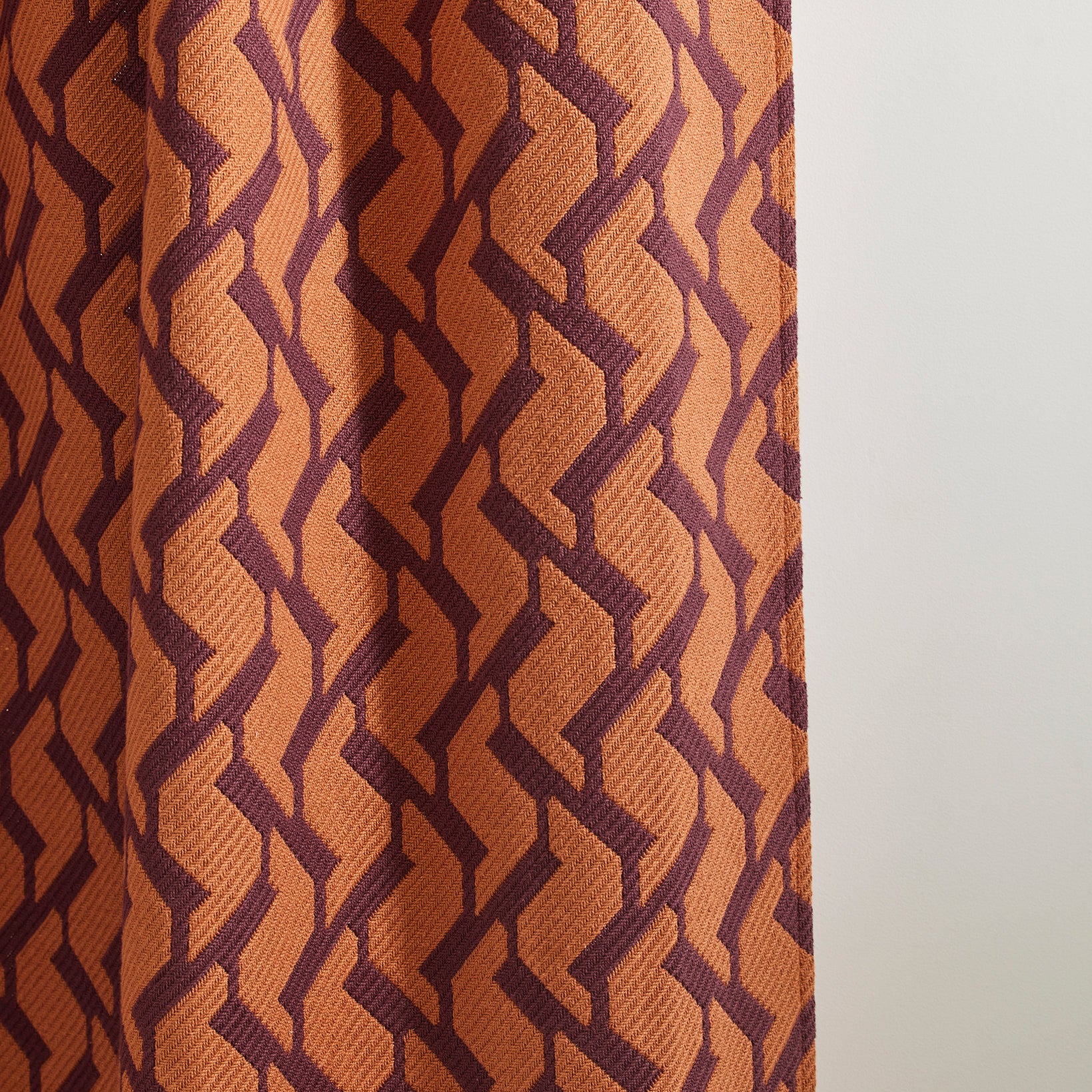 Rideau à passants RAFFY prune et orange