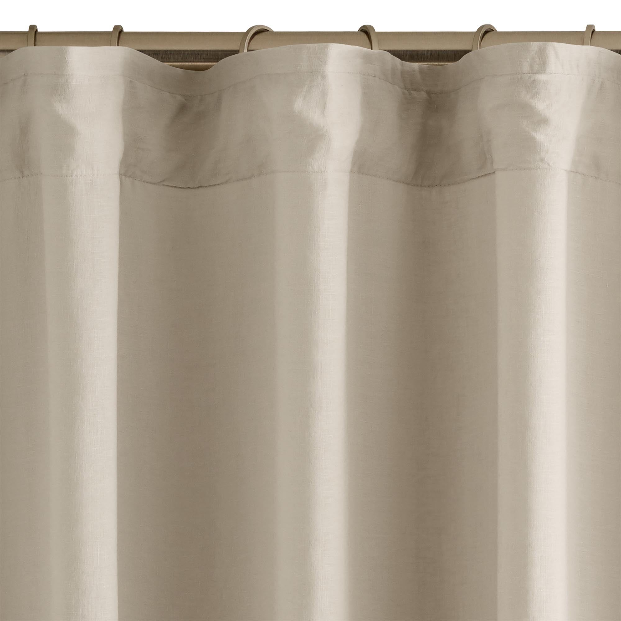 Rideau galon fronceur doublé occultant CARLINA calcaire