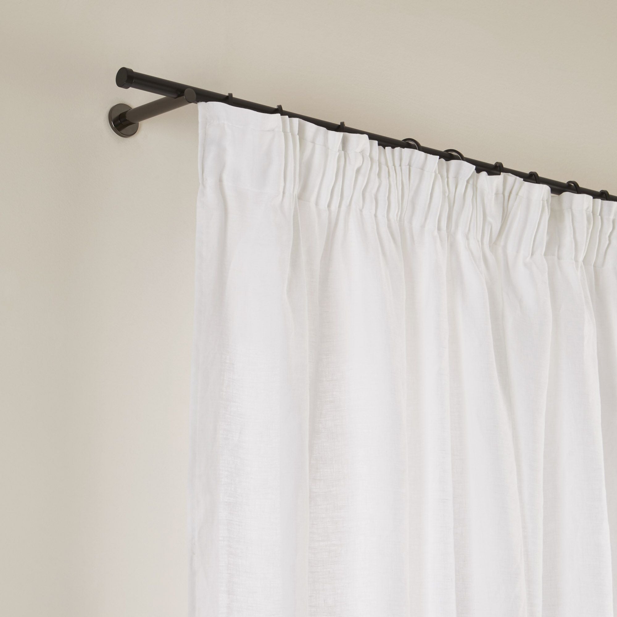 Rideau galon fronceur doublé occultant CARLINA blanc pur