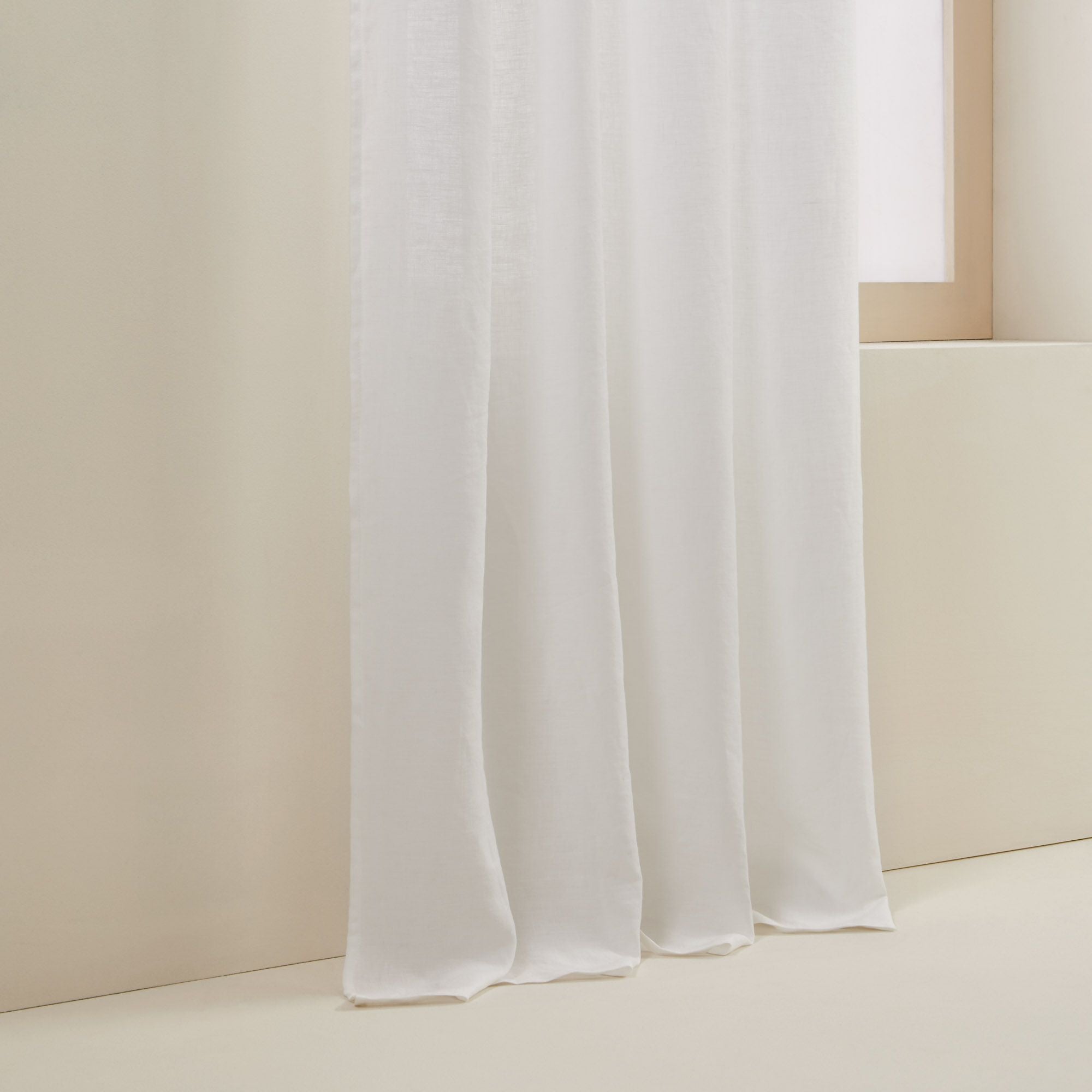 Rideau galon fronceur doublé occultant CARLINA blanc pur