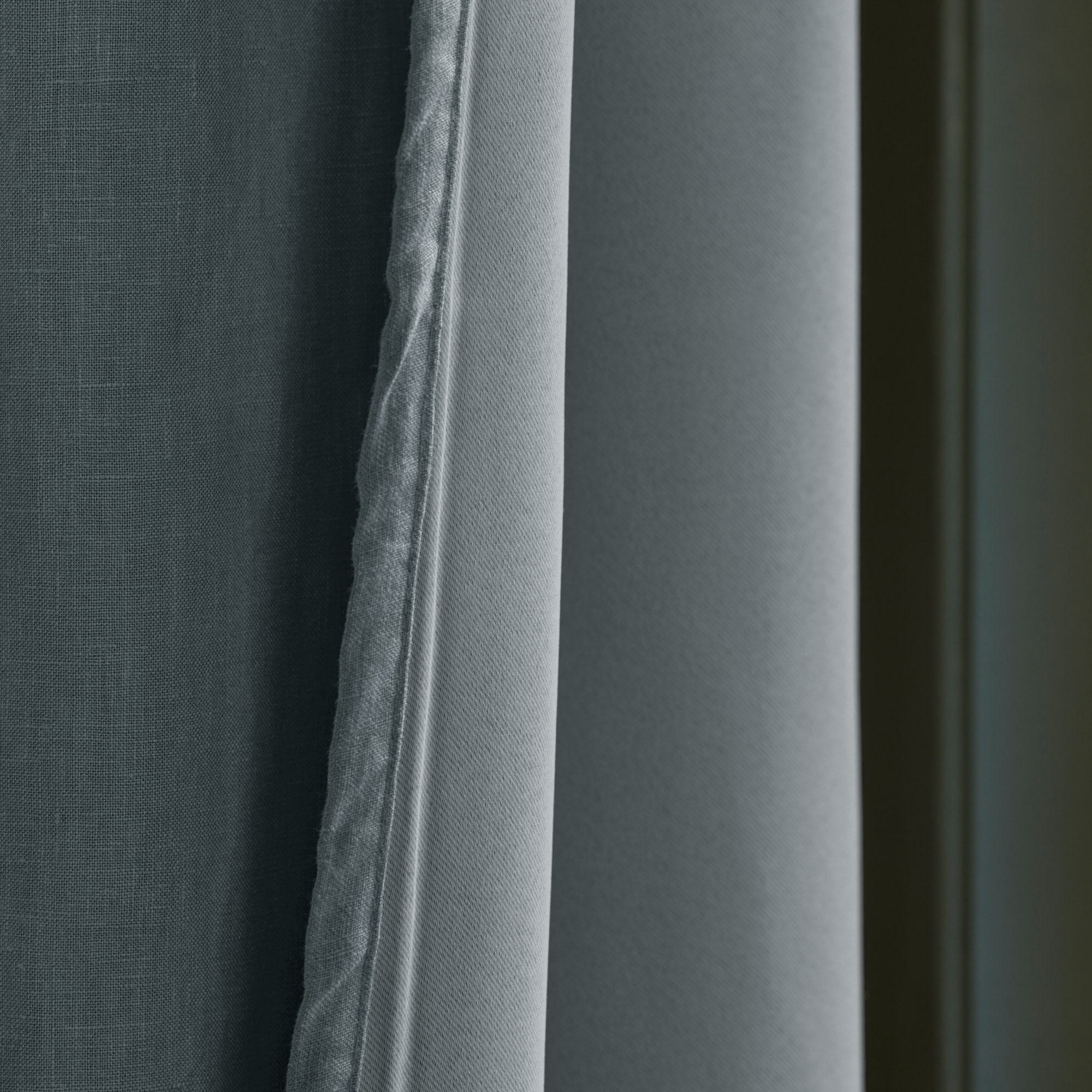 Rideau oeillets doublé occultant CARLINA vert de gris