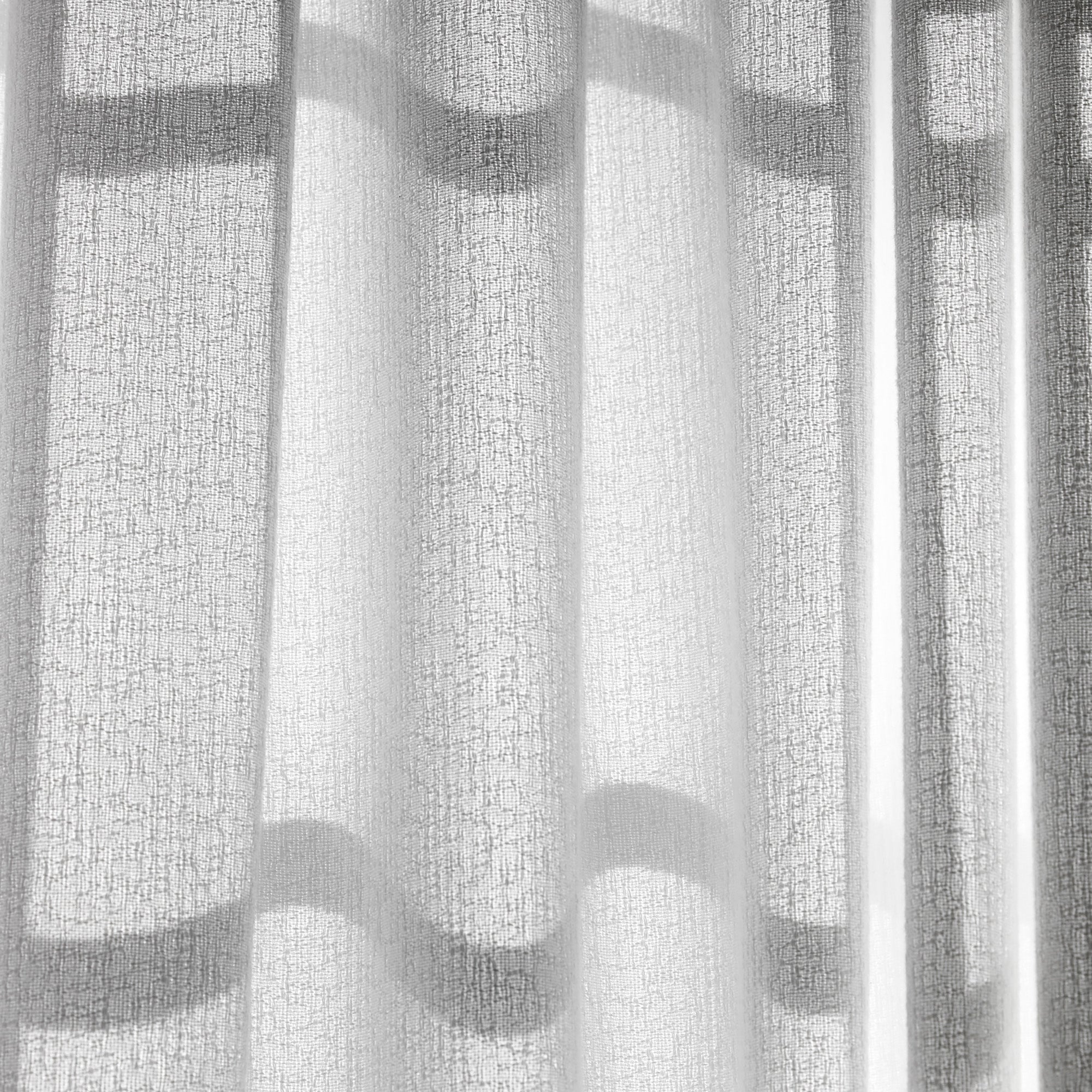 Rideau panneau GHABY blanc et bourdon en dégradé