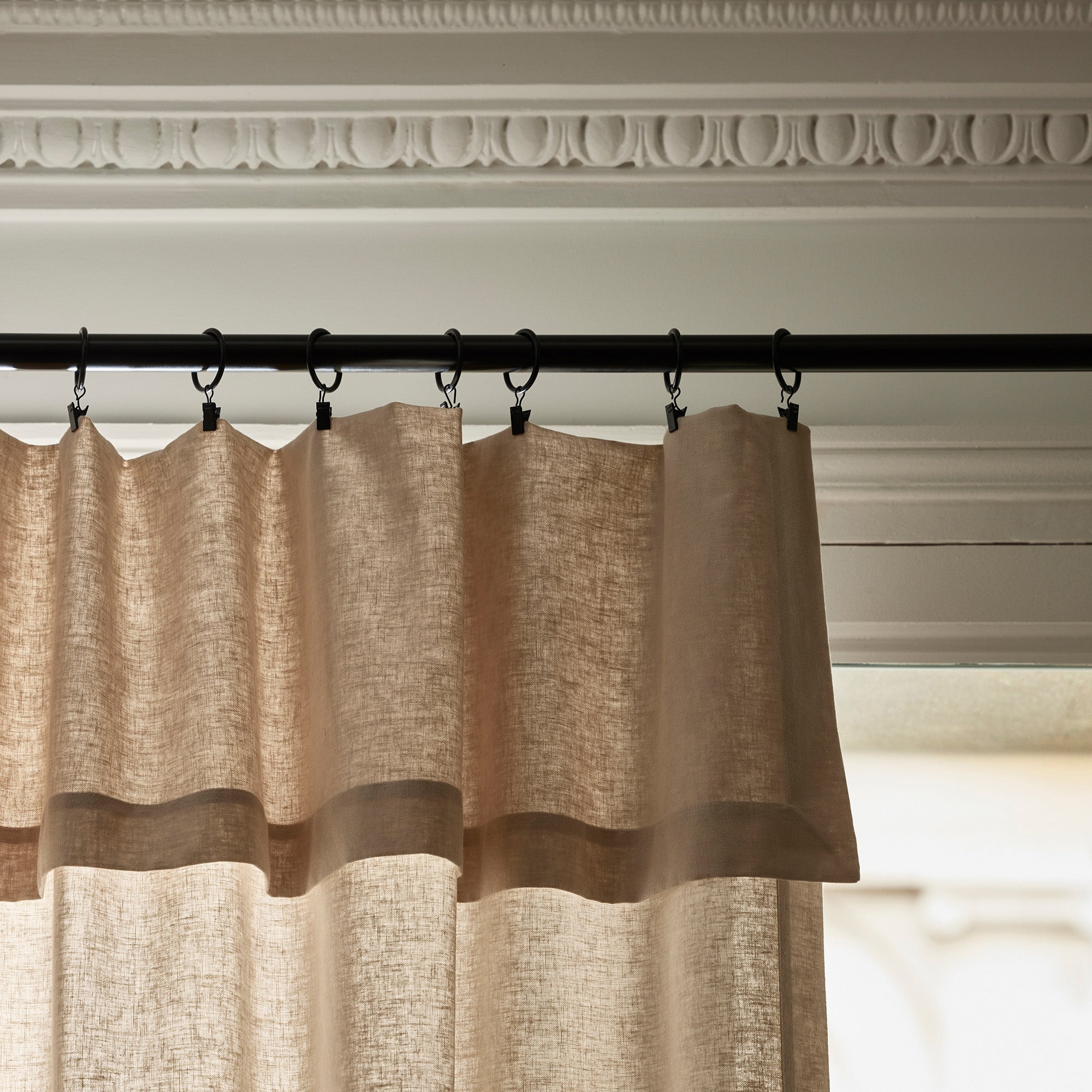 Rideau panneau LEOLINO beige minéral