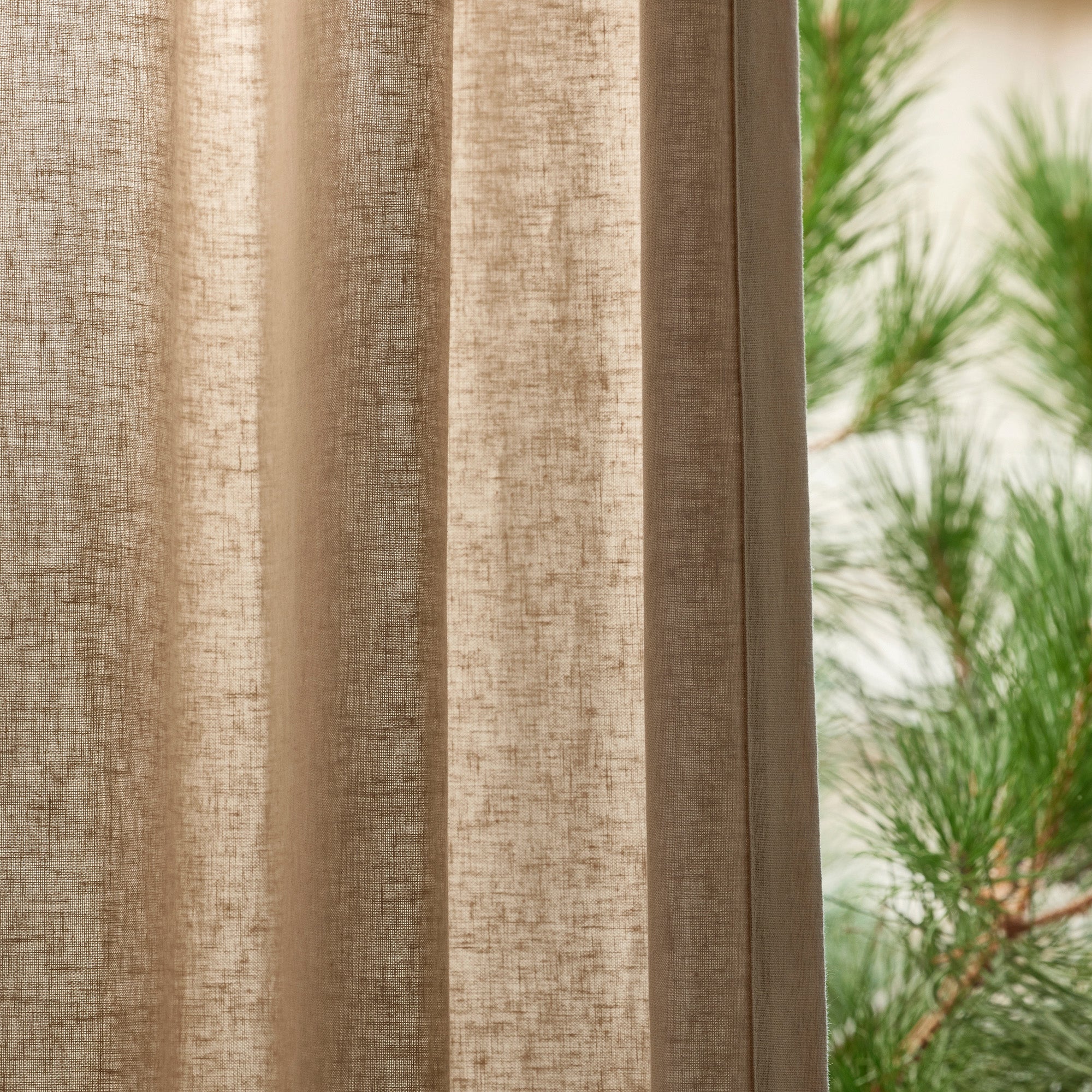 Rideau panneau LEOLINO beige minéral